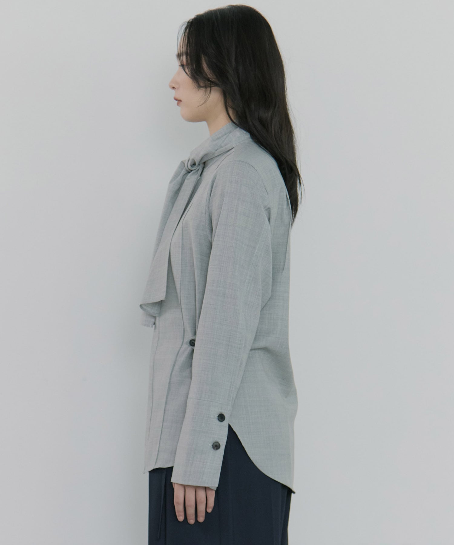 Waist Tucked Wool Shirt STUDIOUS