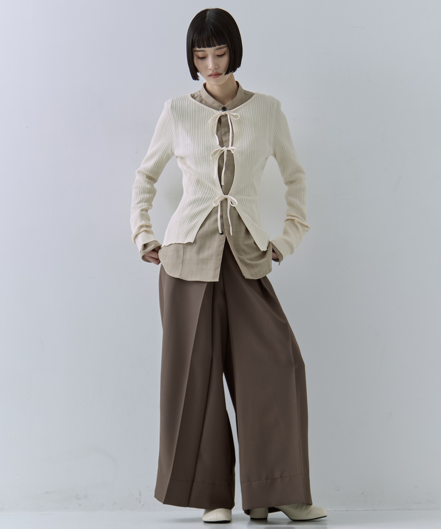 Waist Tucked Wool Shirt STUDIOUS