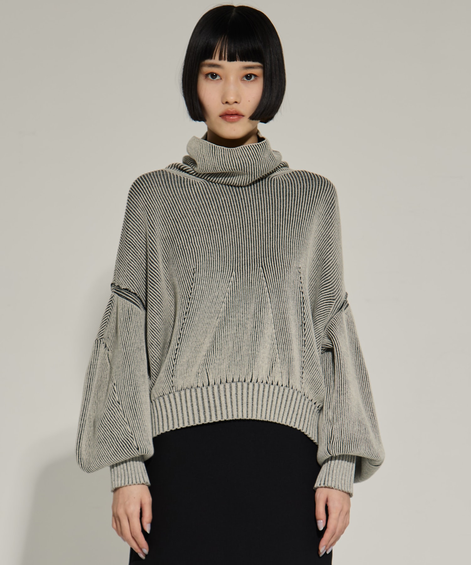 別注Dual face knit AKIKOAOKI