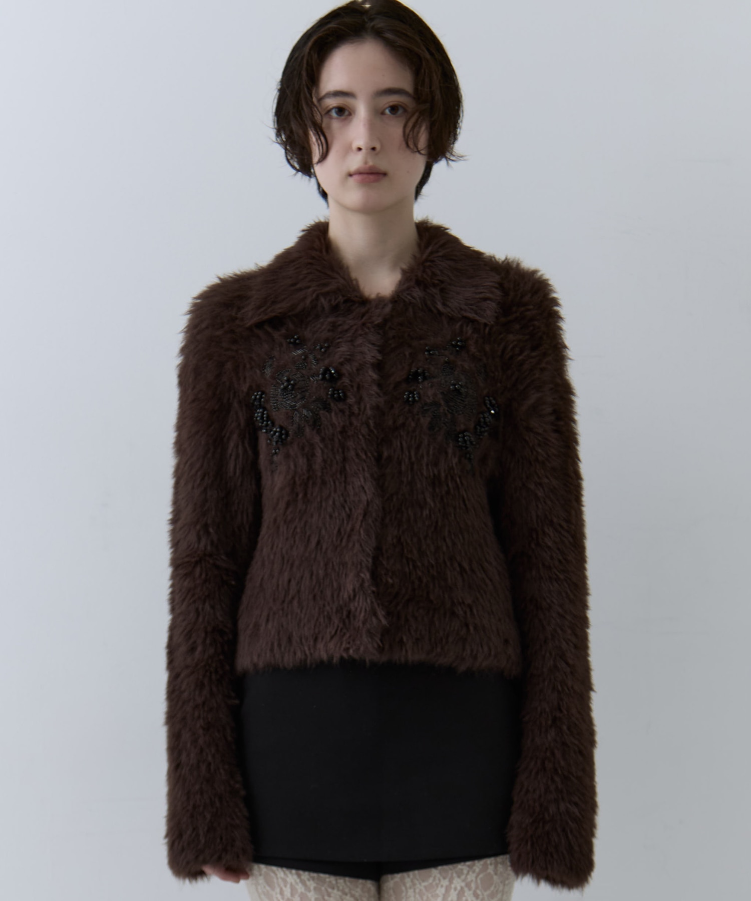 別注 シャギービジューカーディガン FETICO