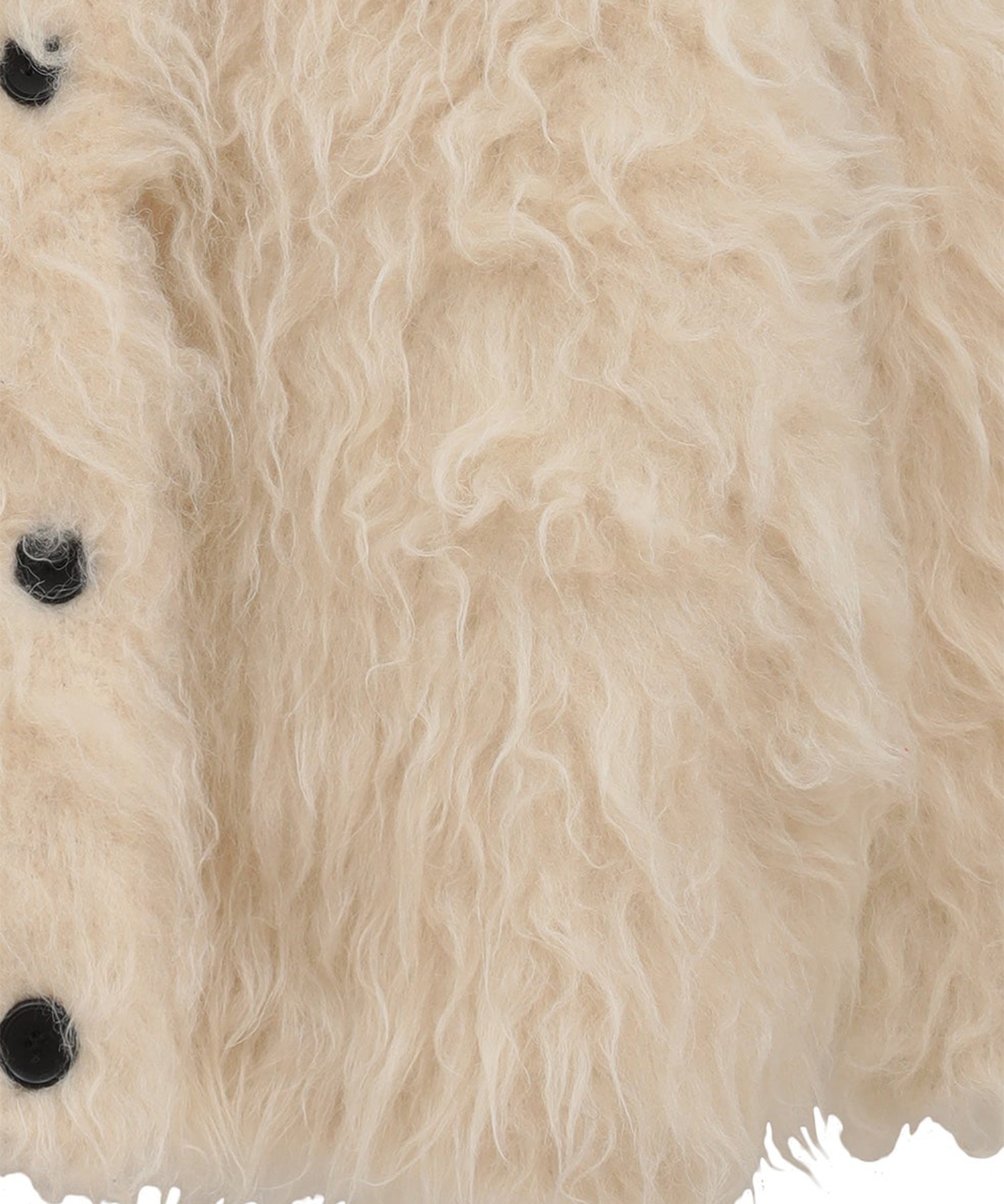 BI COLOR SHAGGY KNIT CARDIGAN CLANE