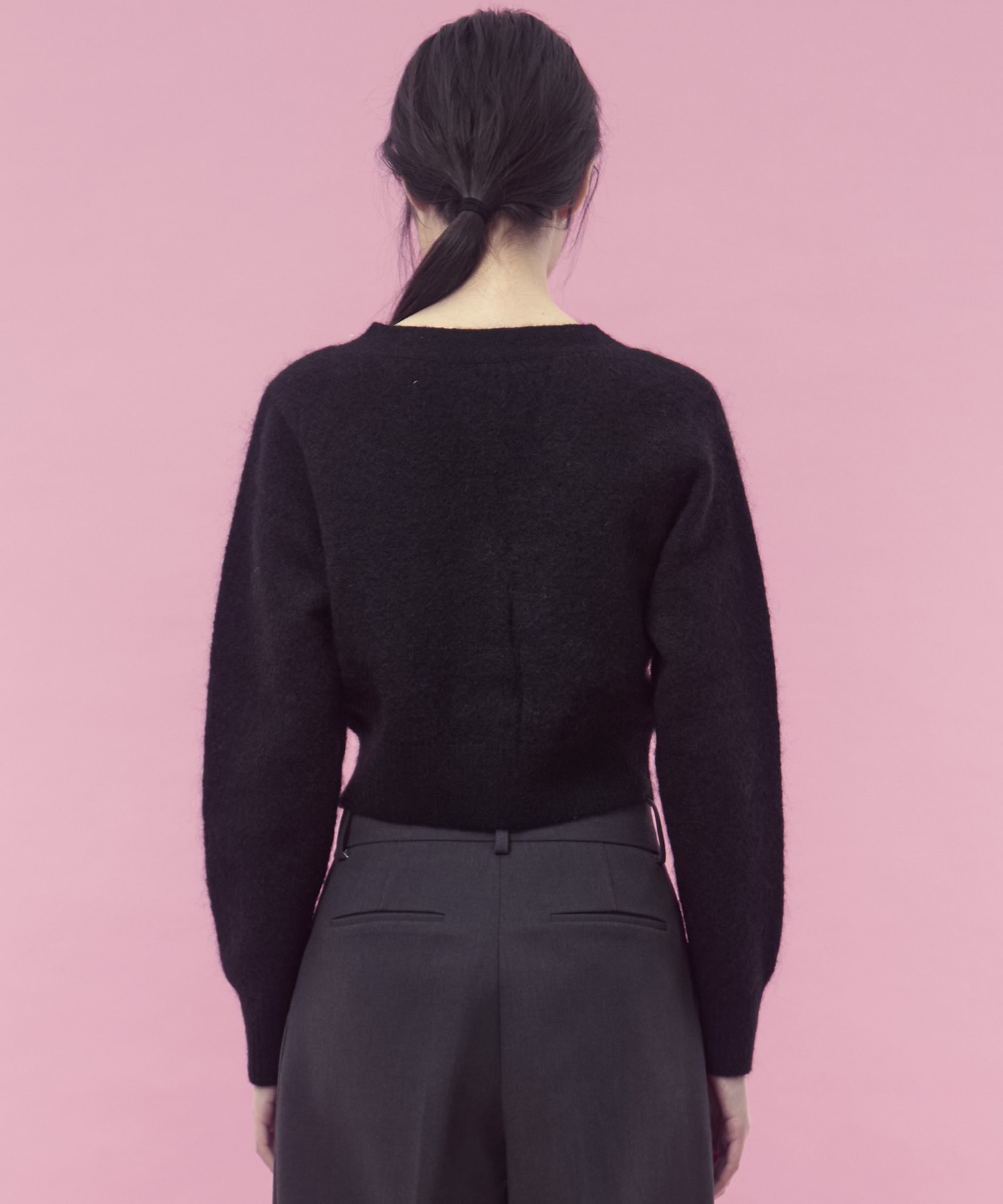 Jacquard-knit V-neck cardigan FETICO