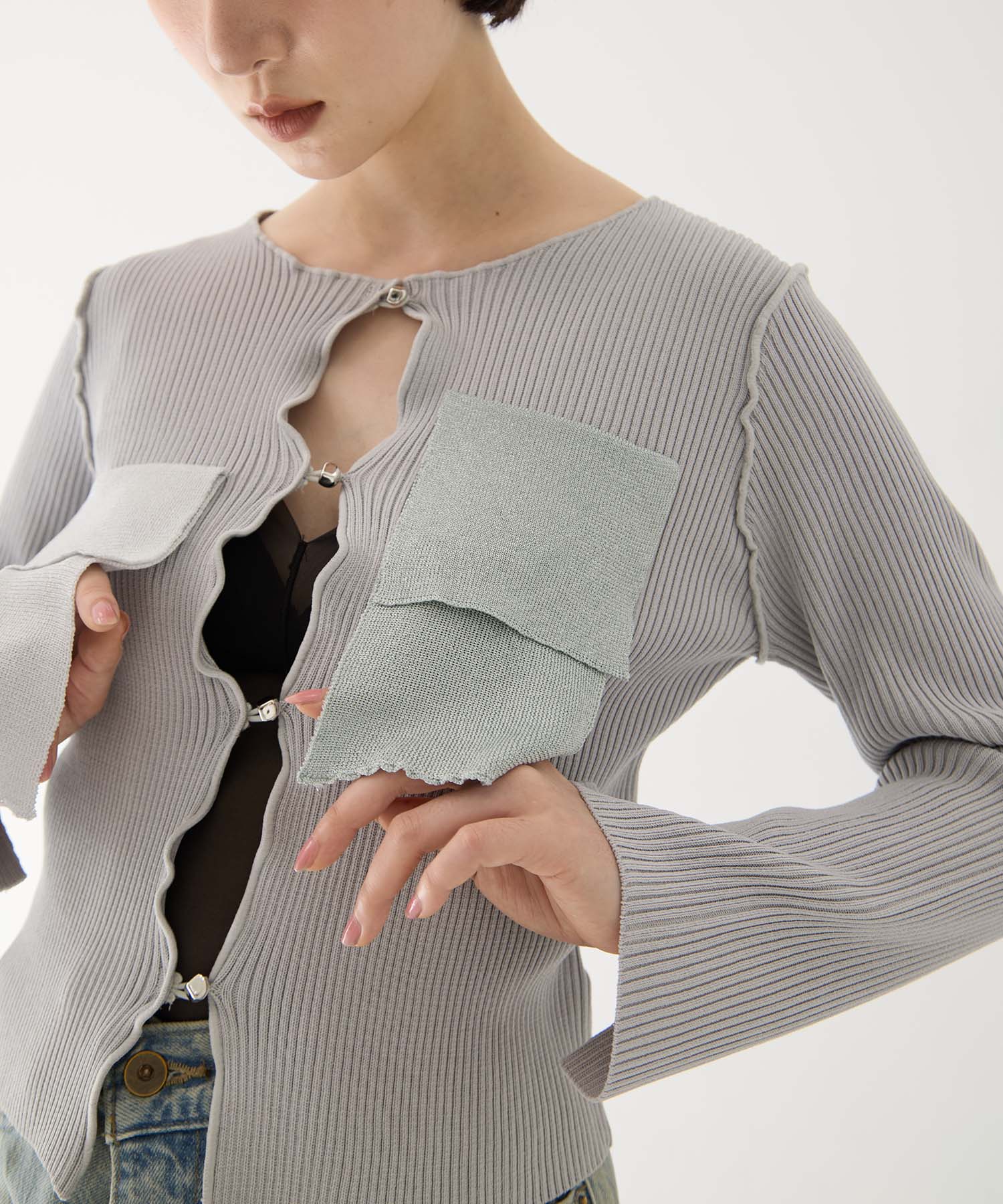 別注 RIB KNIT CARDIGAN kotohayokozawa