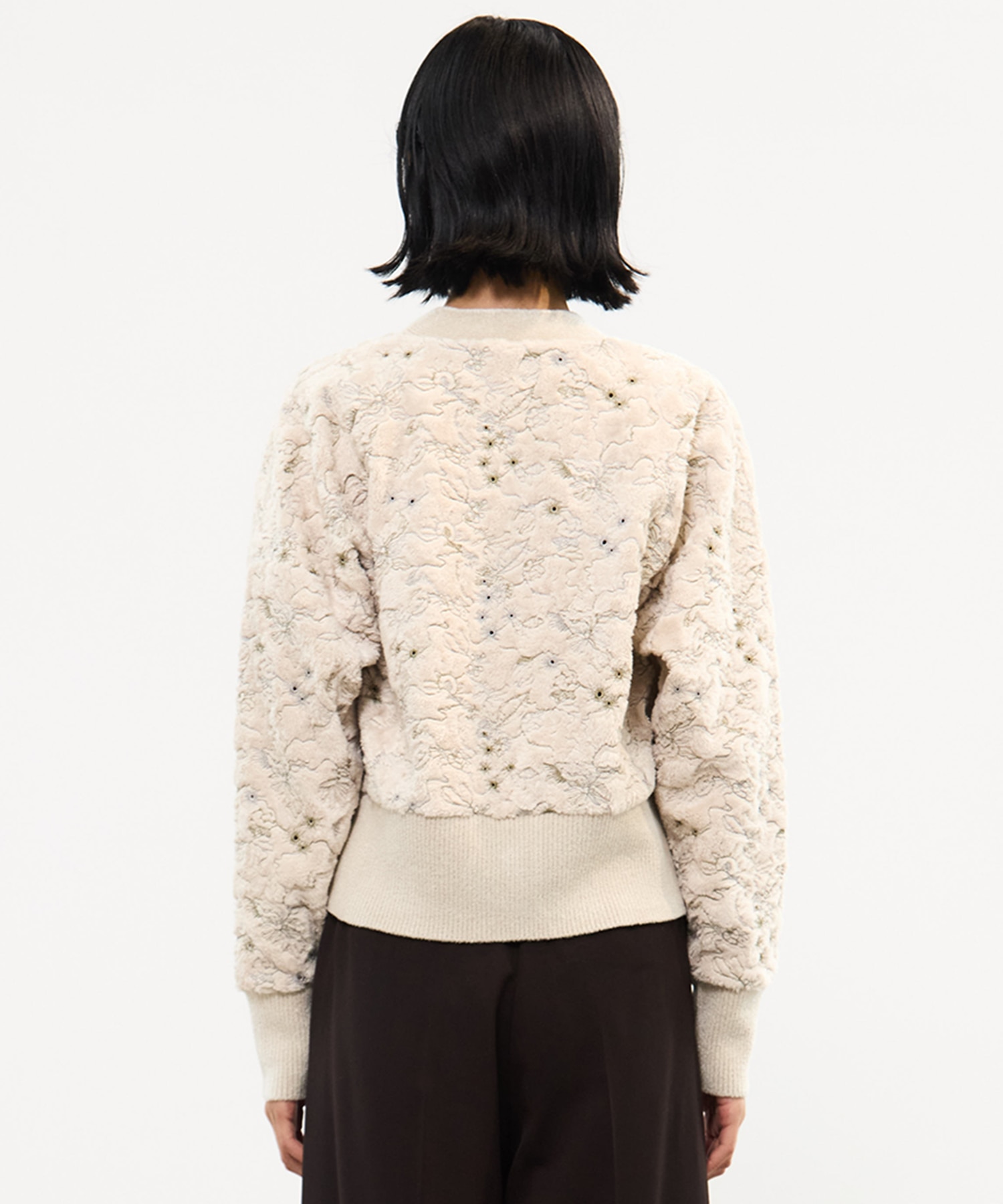 Camouflage embroidered knit cardigan MURRAL