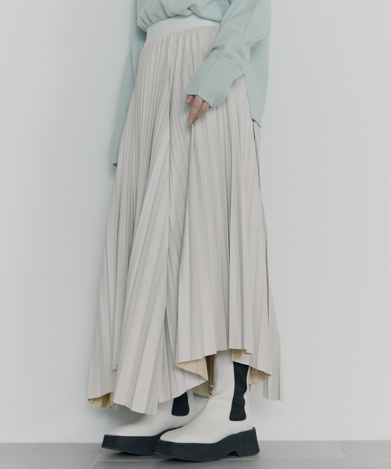 Faux Leather Pleated SK STUDIOUS