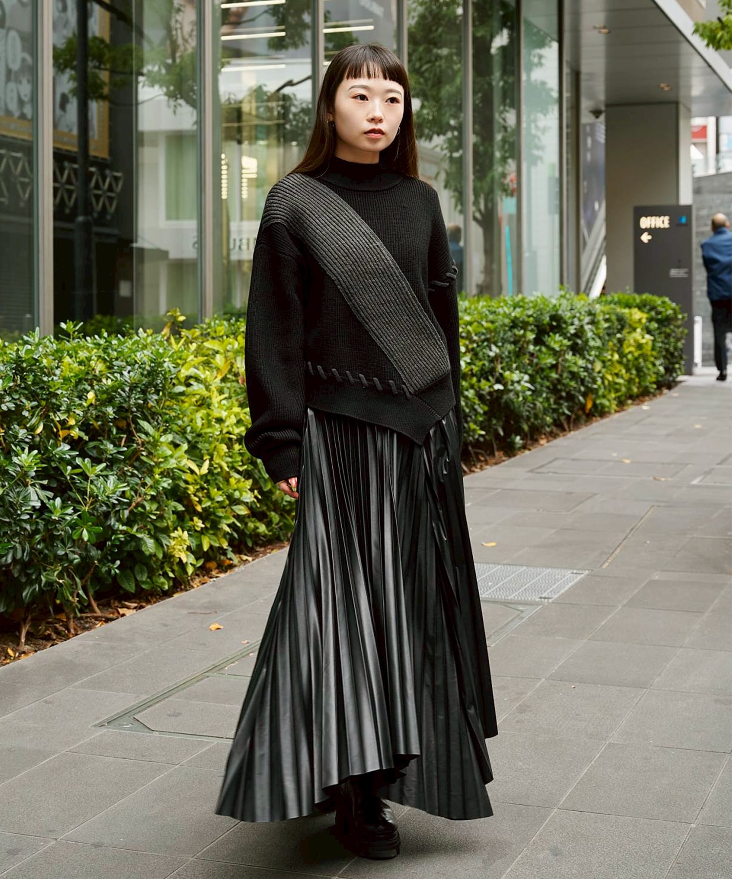 Faux Leather Pleated SK STUDIOUS