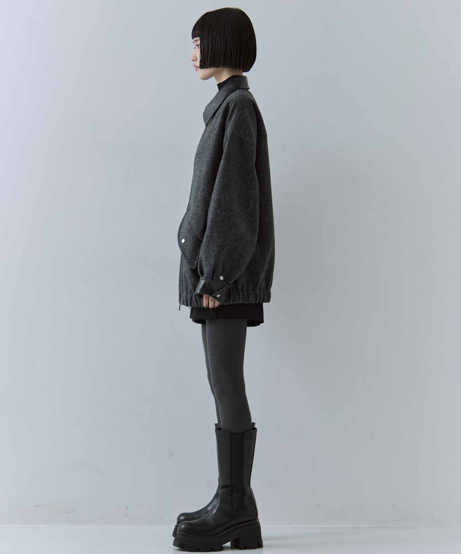 UND TWEED WORK DETAIL BLOUSON AMERI