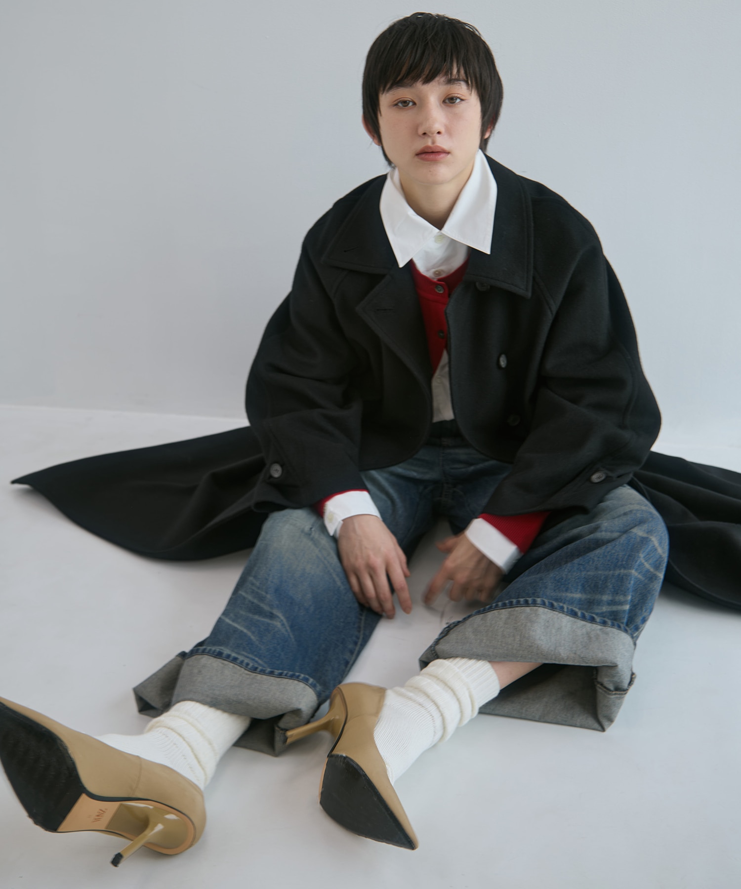 Stand Collar Wool Coat STUDIOUS