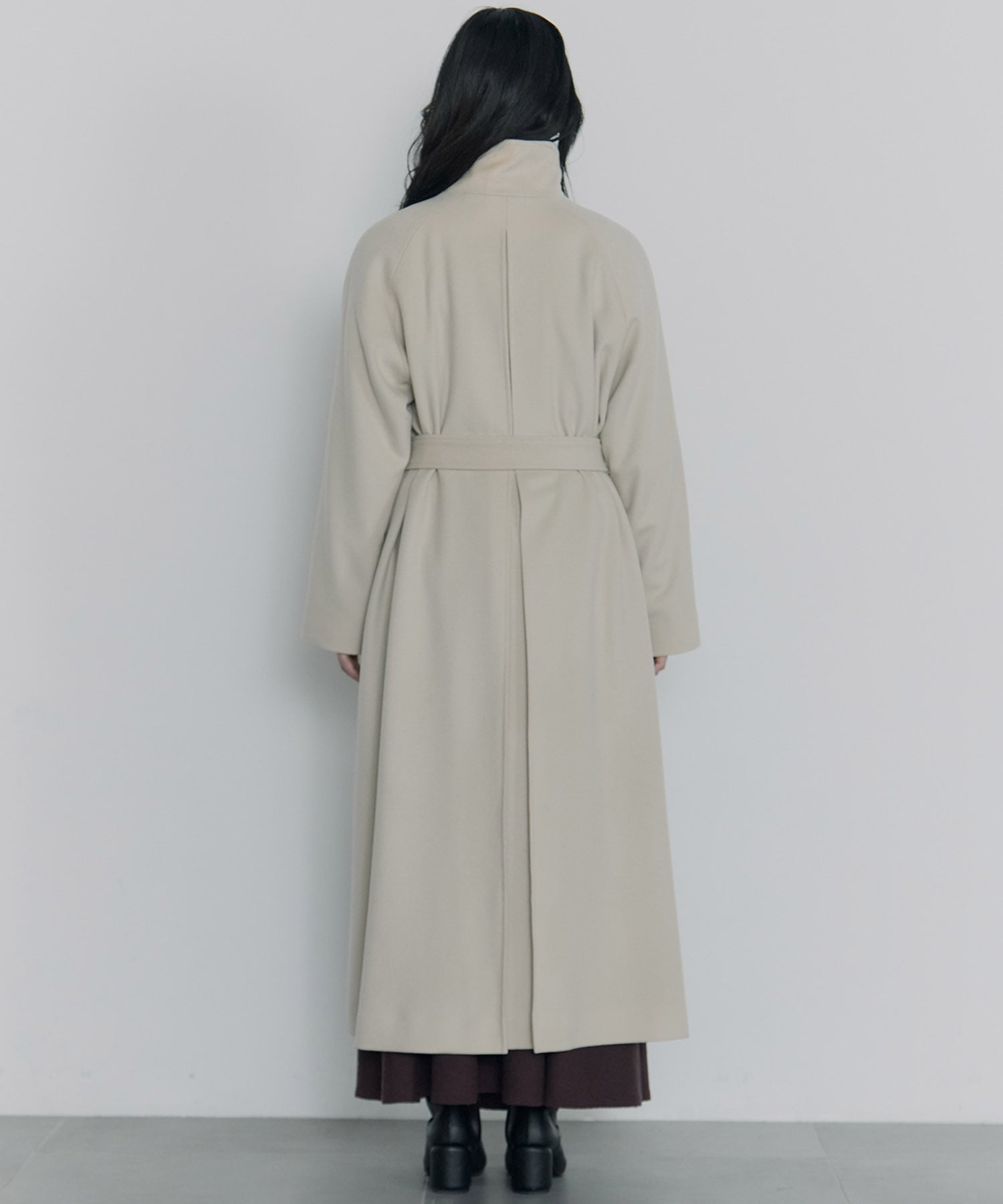 別注スタンドカラーロングコート Dessin de mode