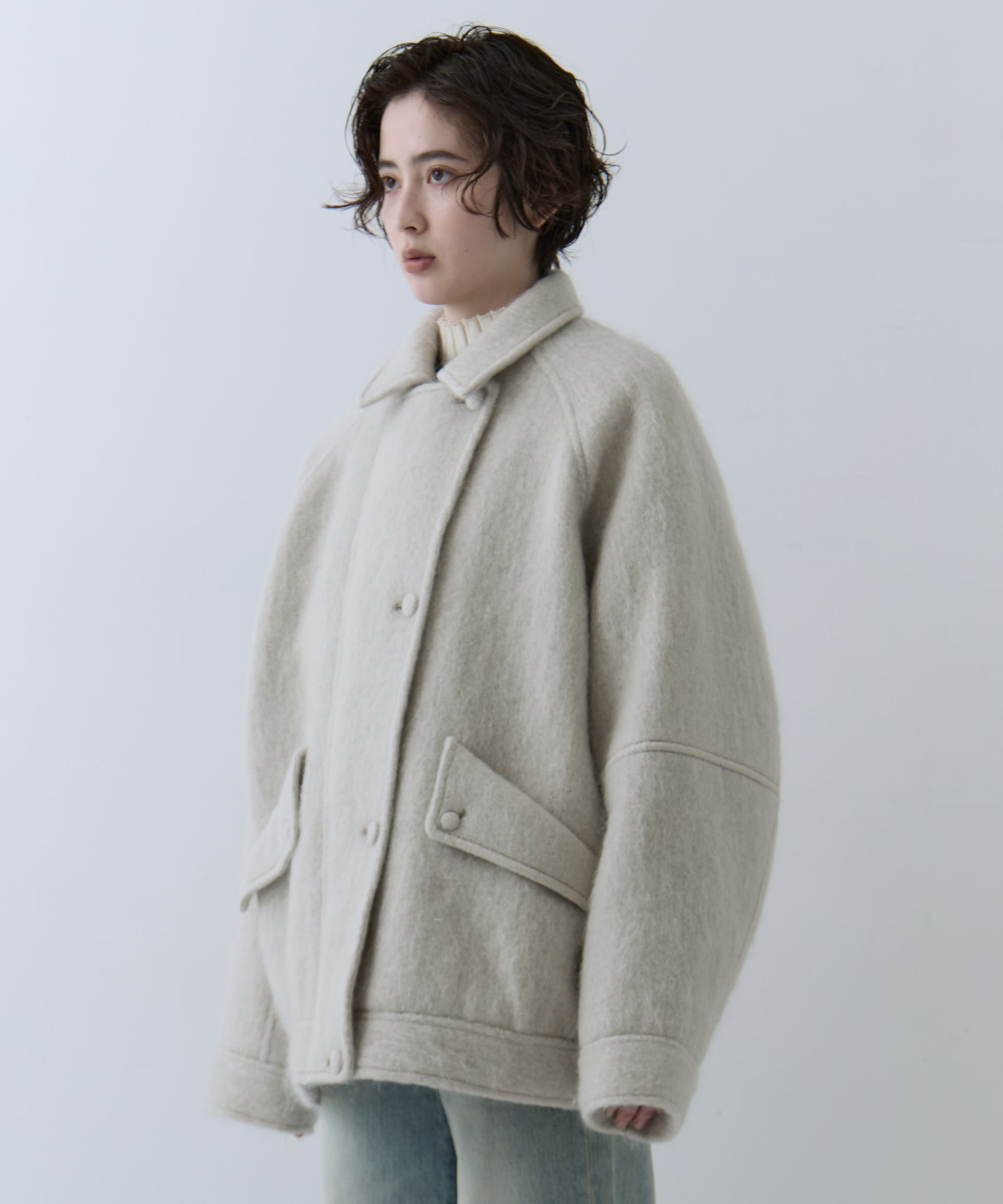 UND MOHAIR SHAGGY FLIGHT JACKET AMERI