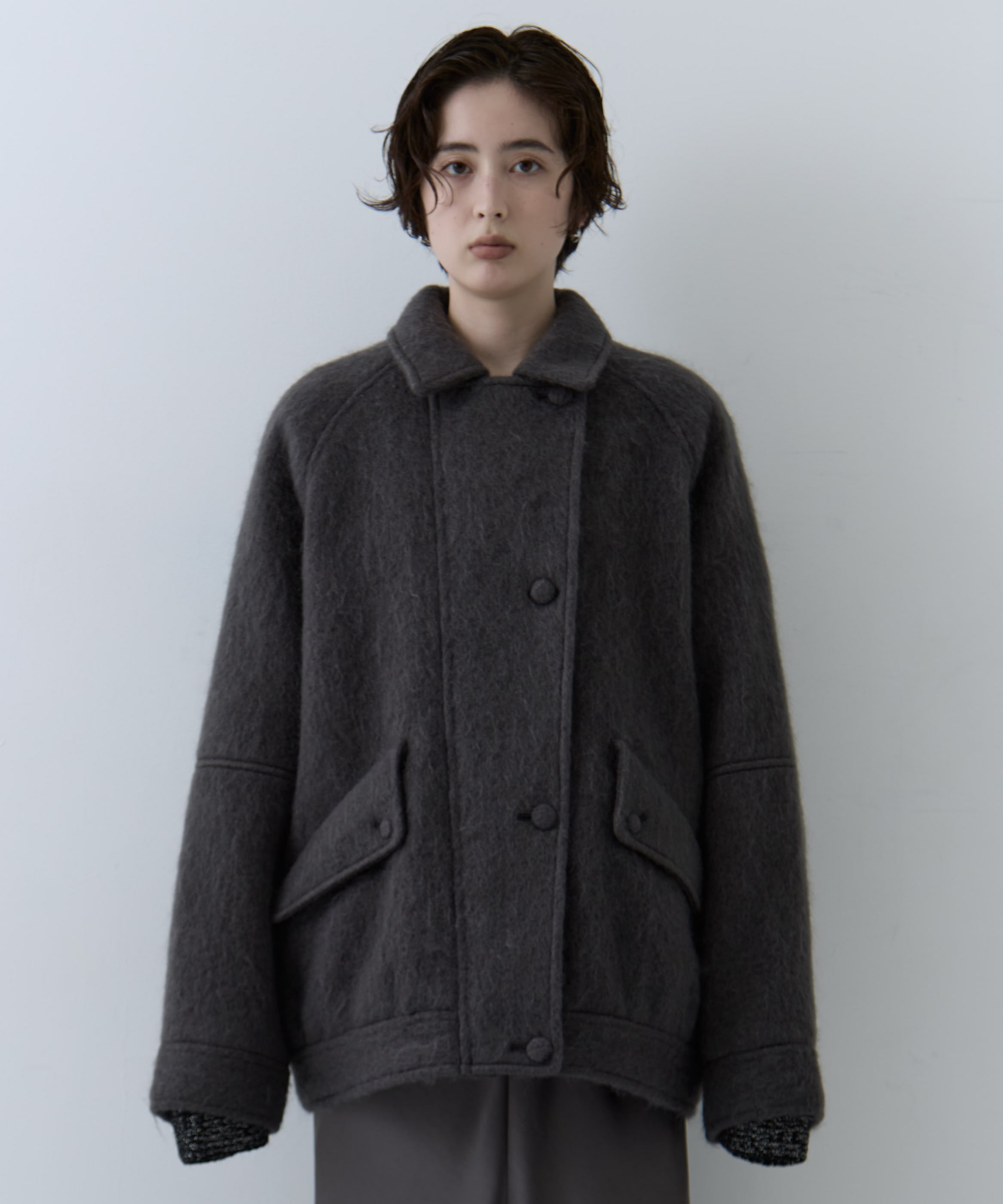 UND MOHAIR SHAGGY FLIGHT JACKET AMERI