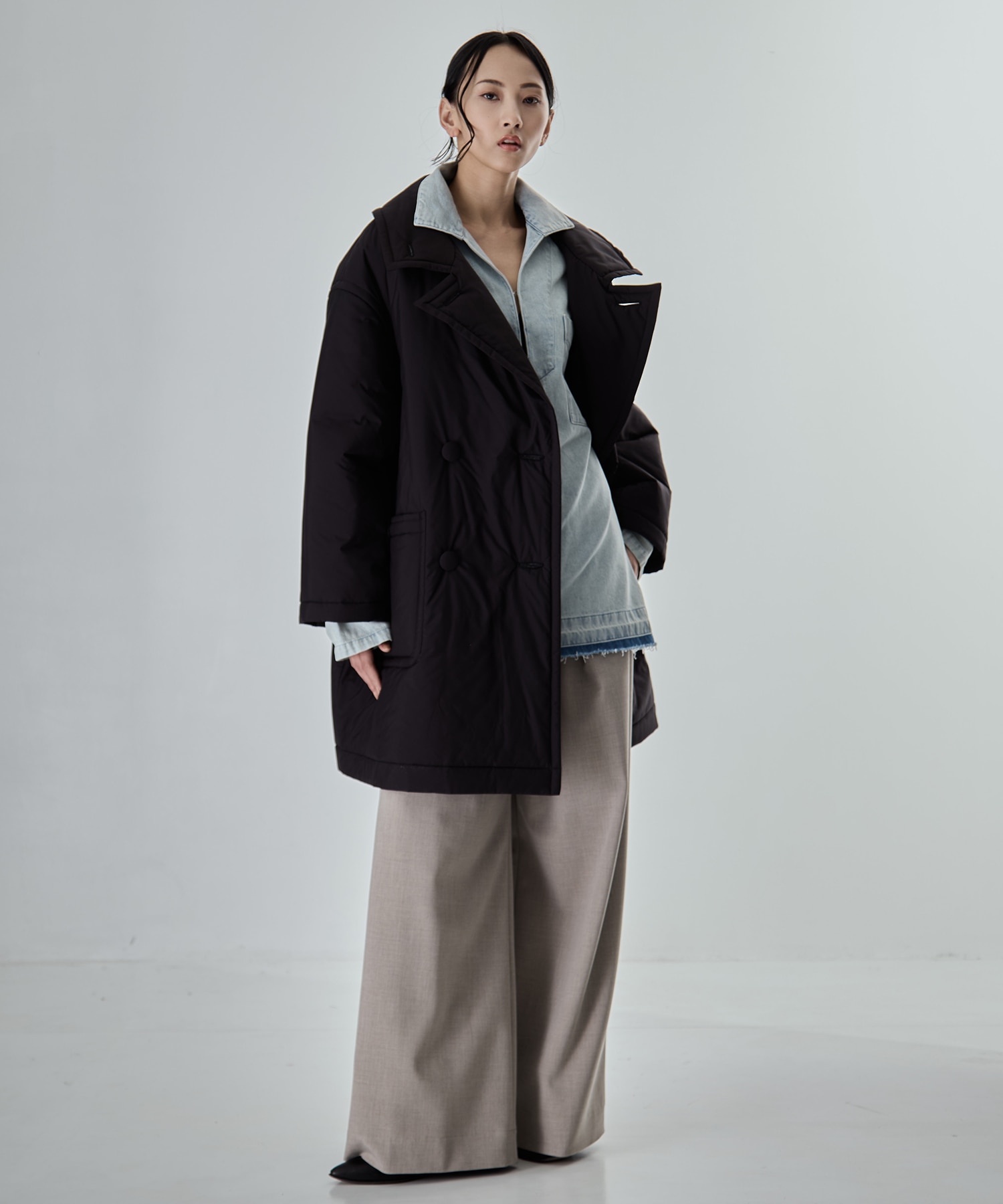 PADDED BUTTON COAT STUDIOUS