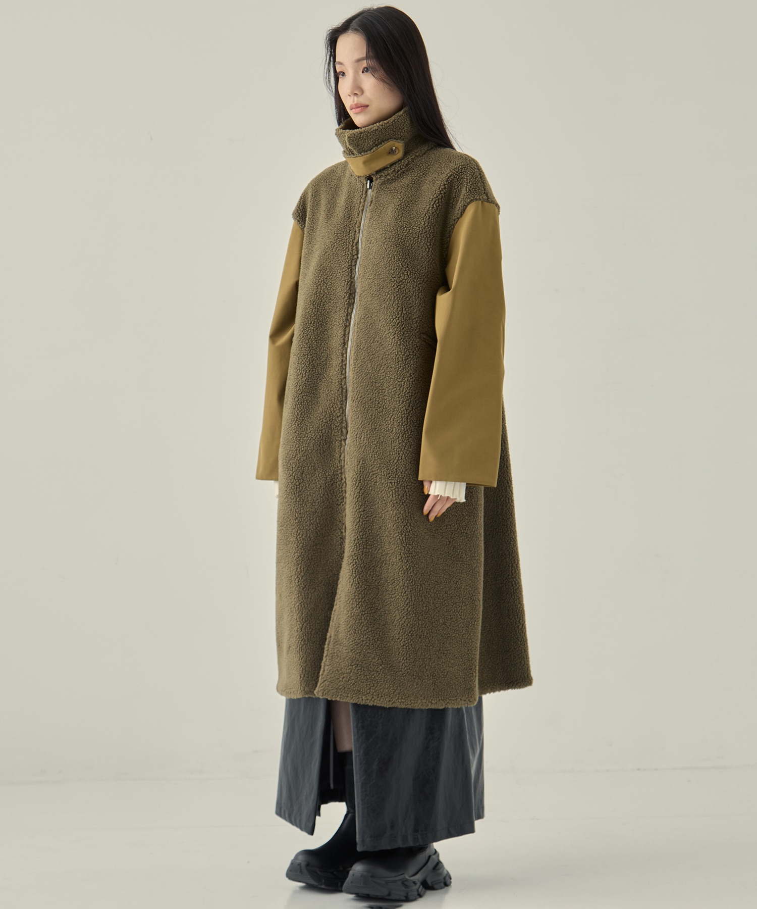 リサイクルシェルタフタ×ボア(ロング) VACHEMENT