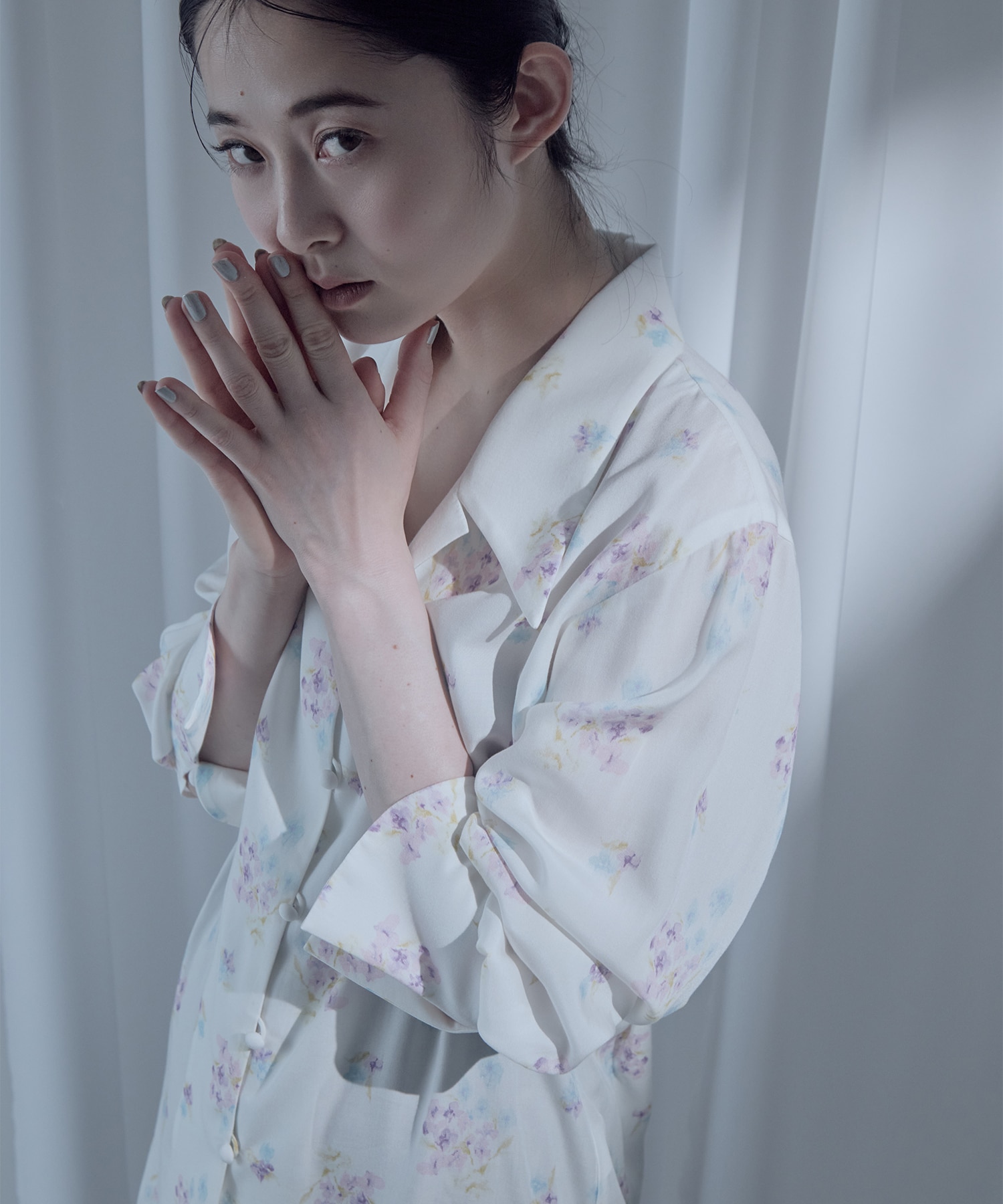 Floral Motif Printed Shirt Mame Kurogouchi