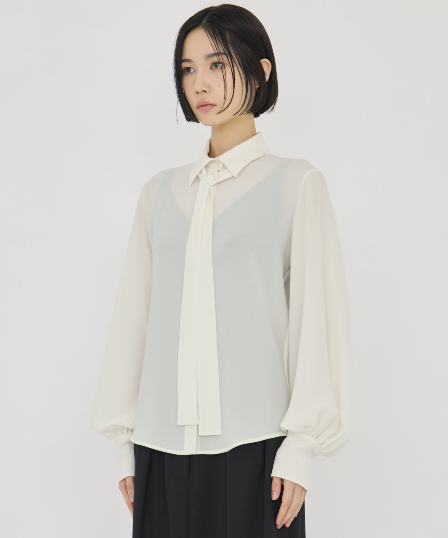 BLACK FORMAL BOWTIE SHIRT CINOH