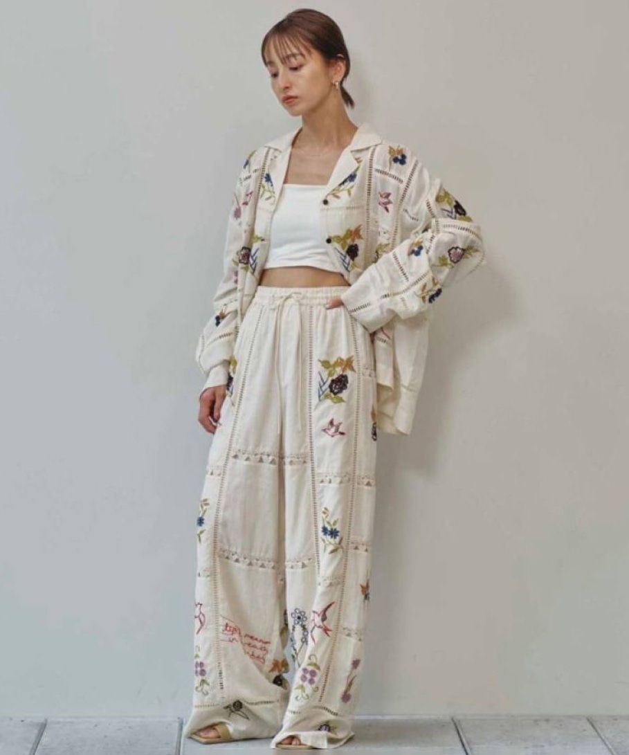 Embroidery Patchwork Shirts TODAYFUL