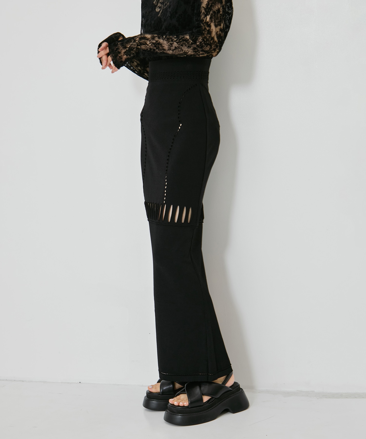 別注 MESH KNIT MAXI SKIRT FETICO