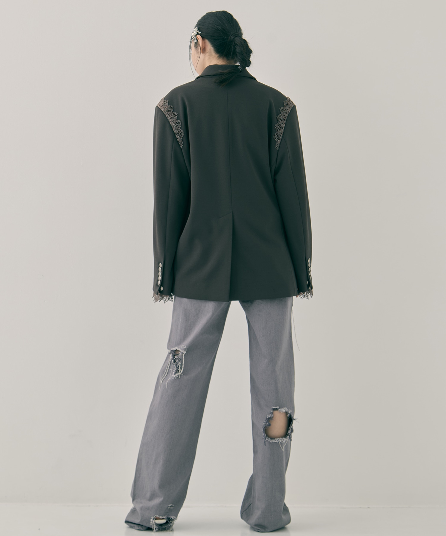 garter collar peaked lapel jacket tanakadaisuke