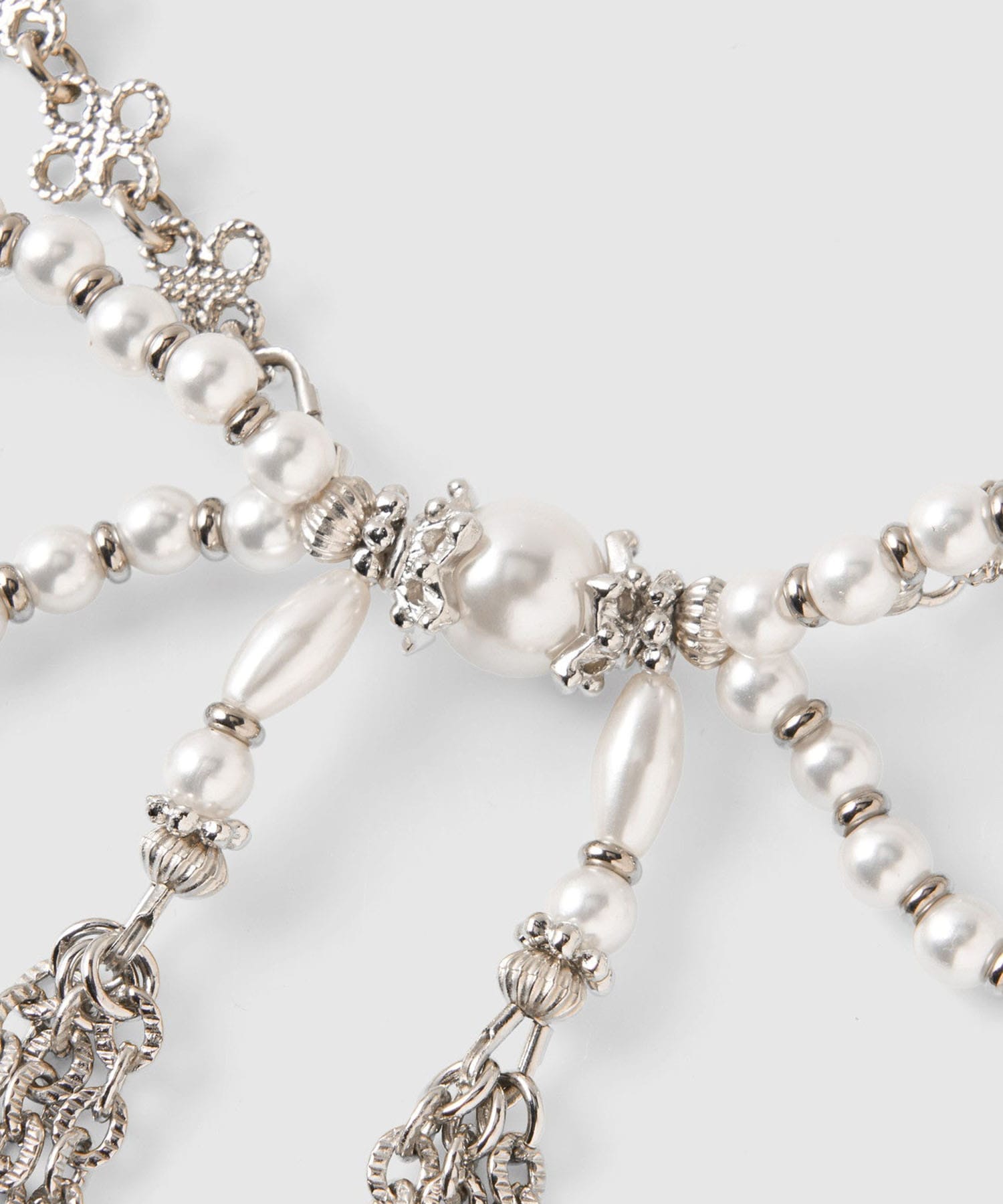 pearl ribbon chain necklace tanakadaisuke