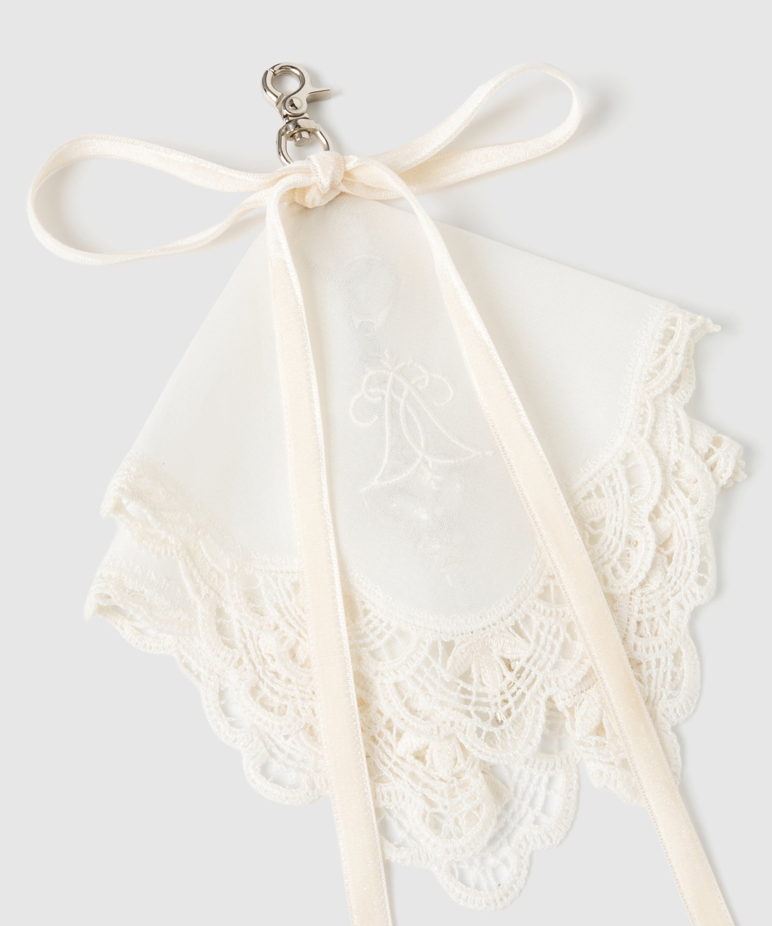 doily lace ribbon key charm tanakadaisuke