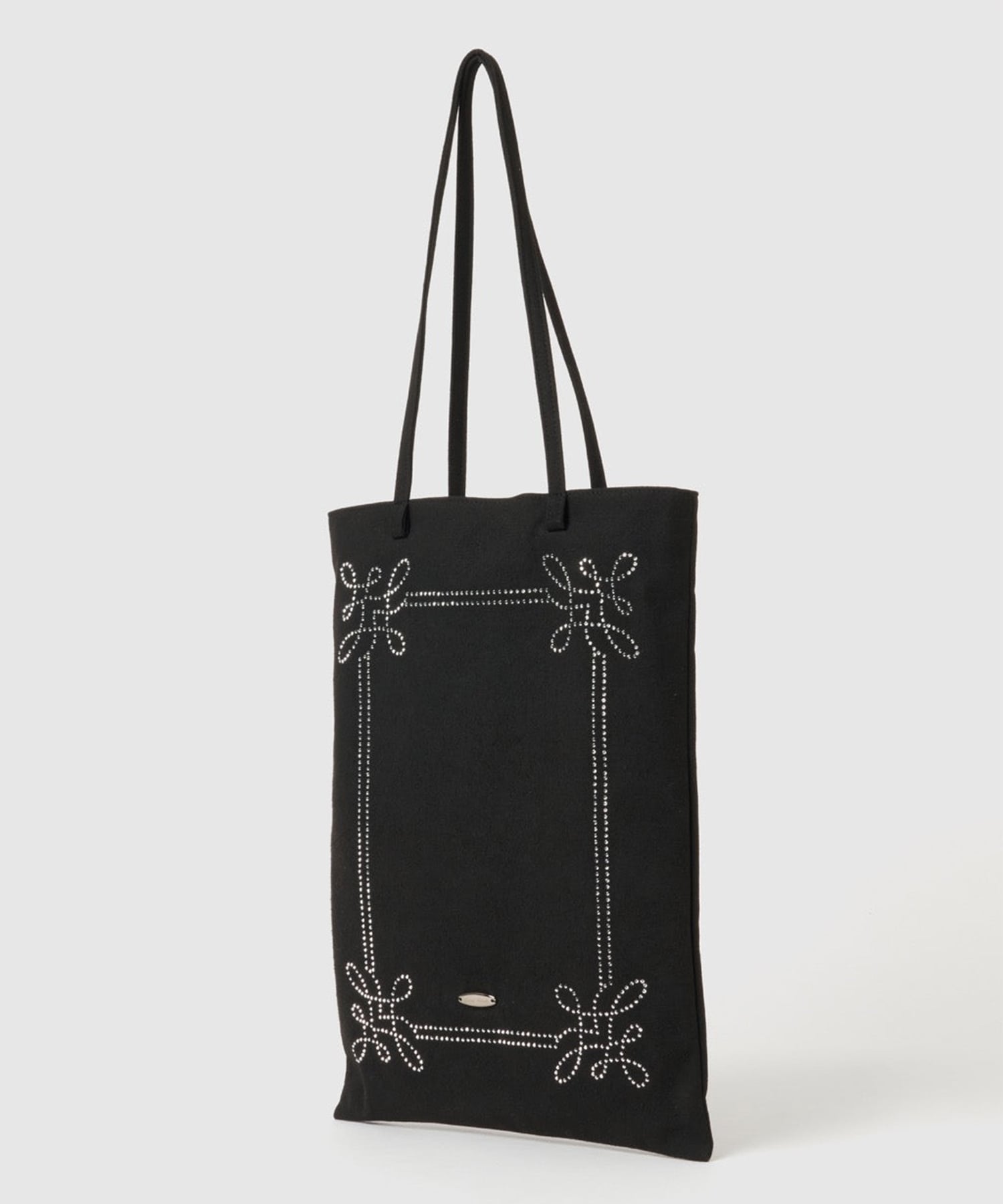 Rhinestone frame tote bag tanakadaisuke