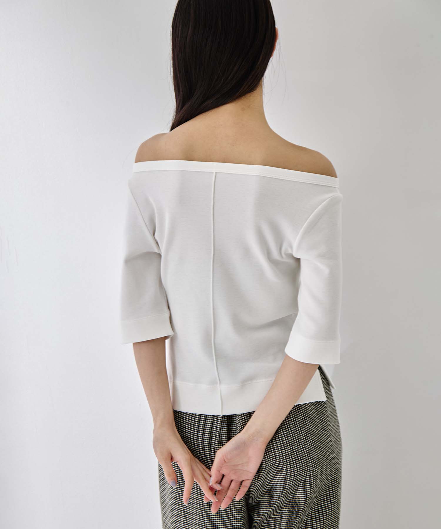 Luxury Cotton Boat Neck Tee 