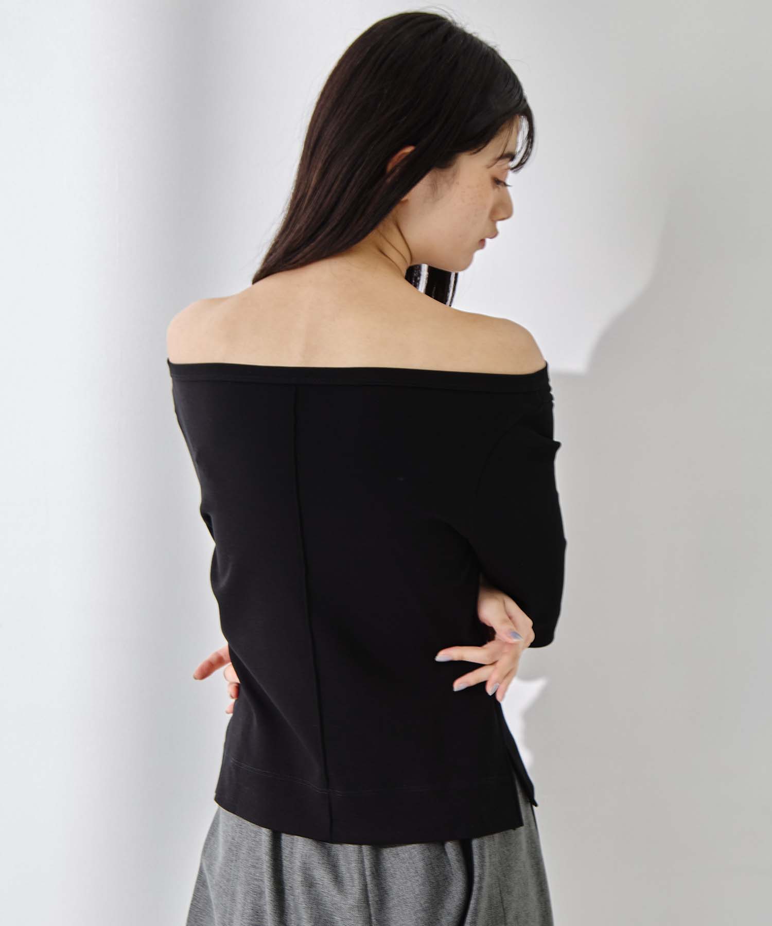 Luxury Cotton Boat Neck Tee 