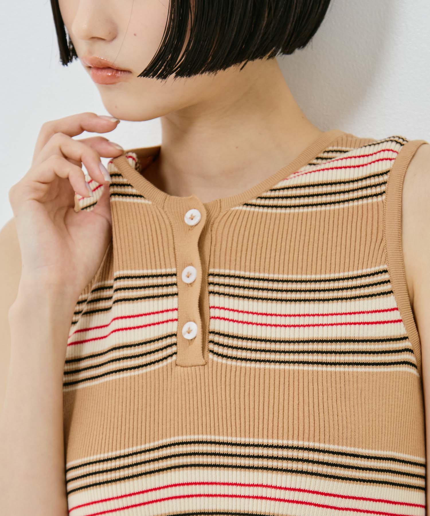 AKES-012K【ボーダーニットトップス】 AKANE UTSUNOMIYA