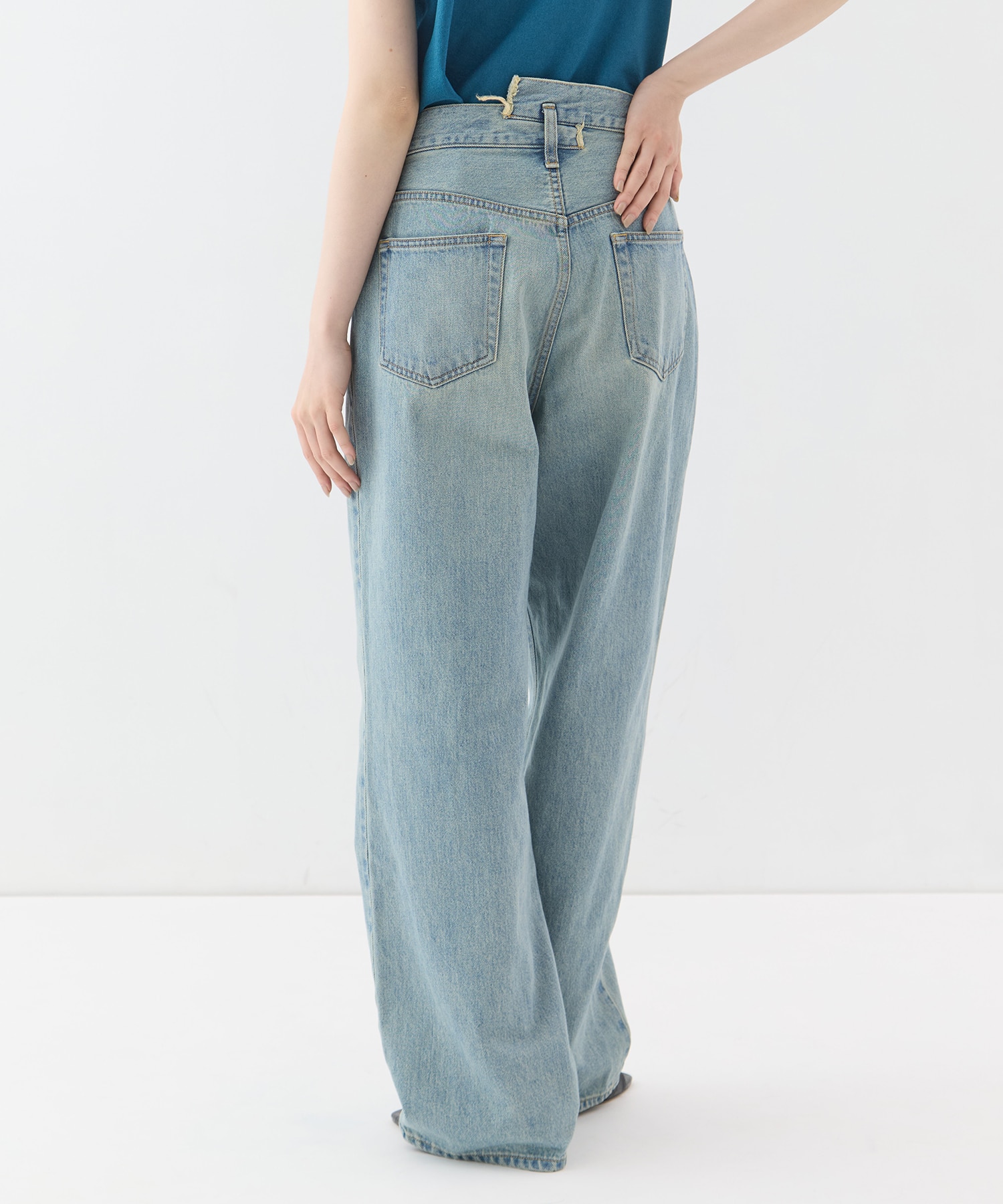 DOUBLE WAIST DENIM PANTS STUDIOUS