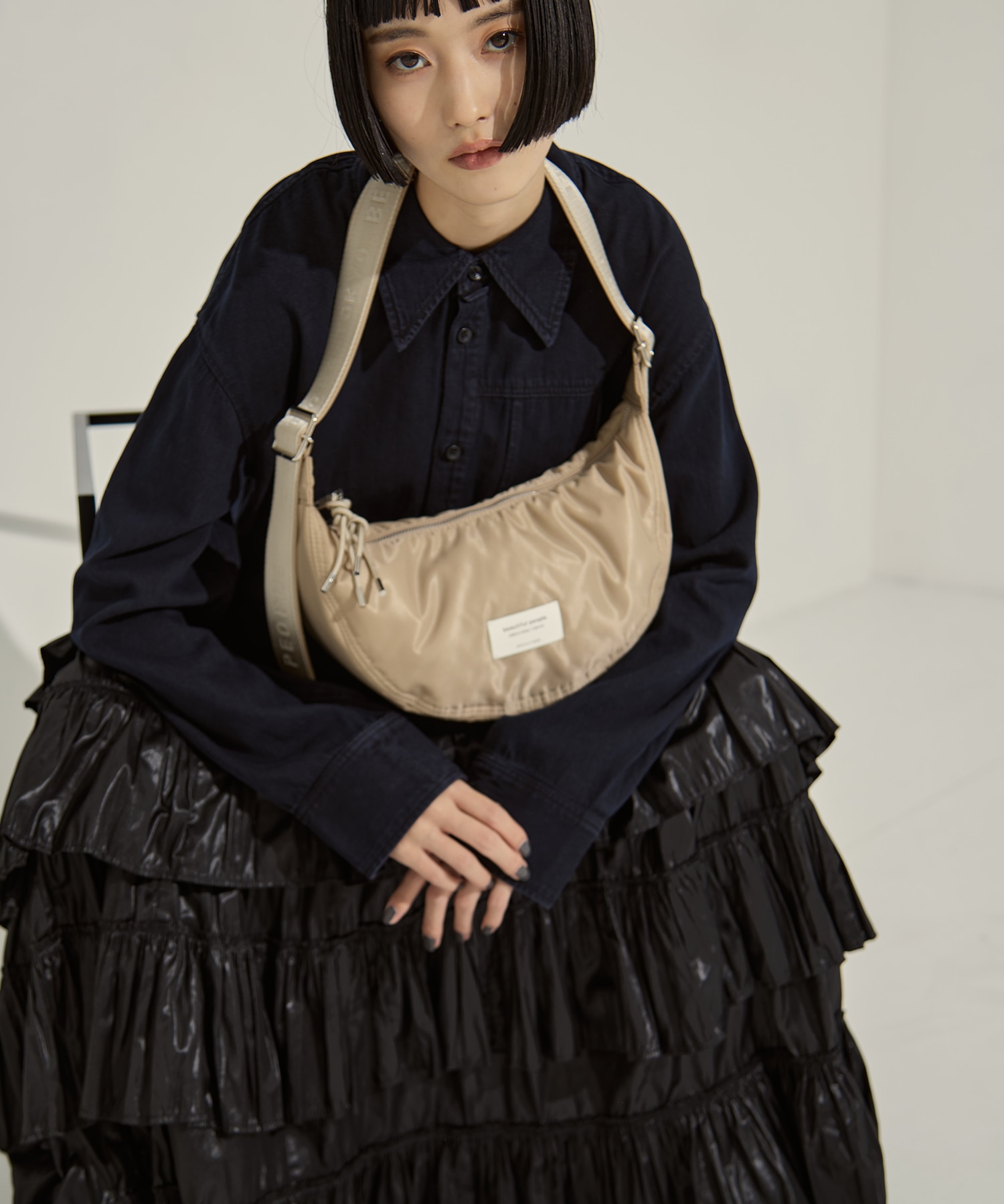 別注nylon moon shoulder bag beautiful people