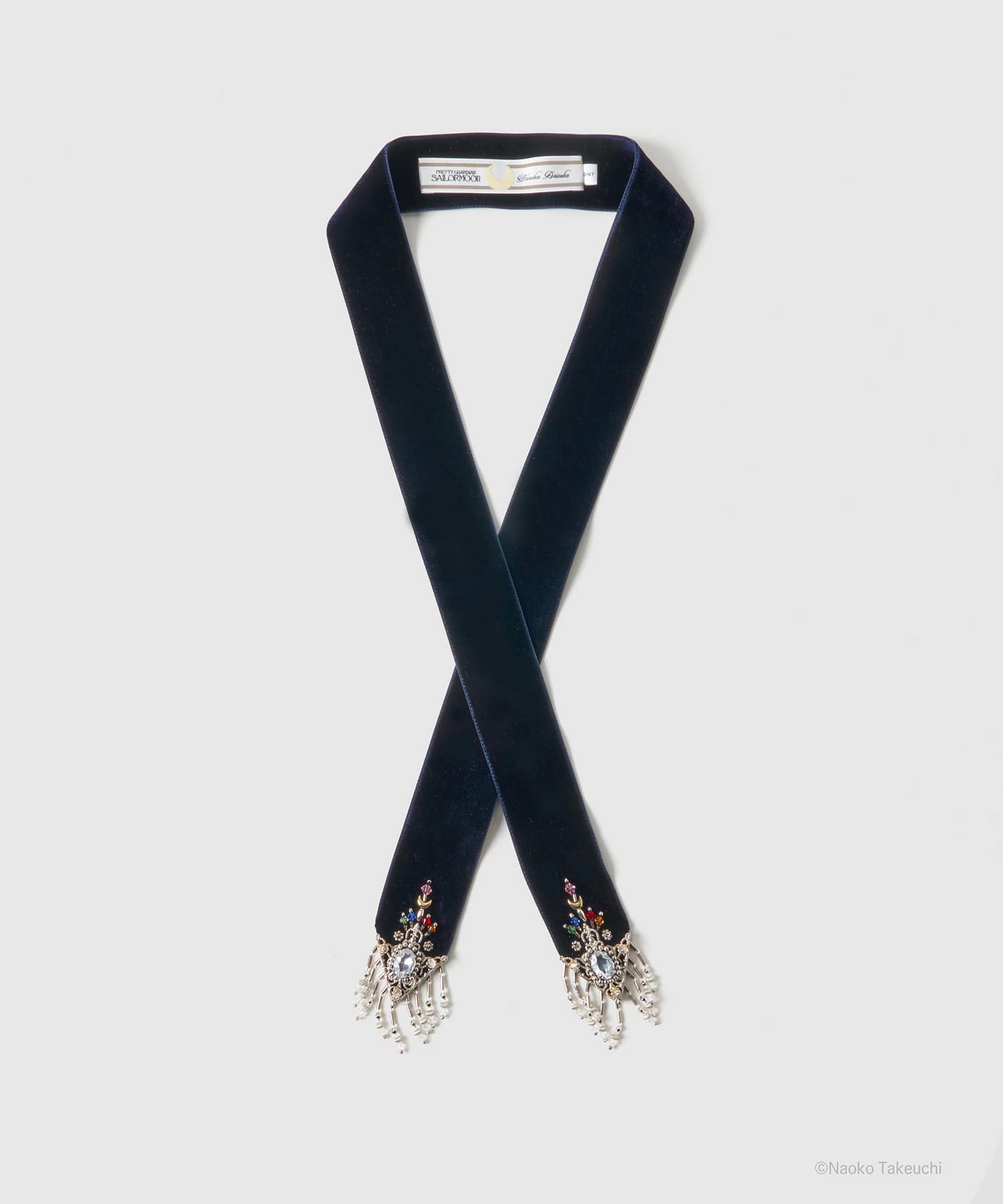 5 Sailor Guardians crystal silver tip velvet long ribbon tanakadaisuke