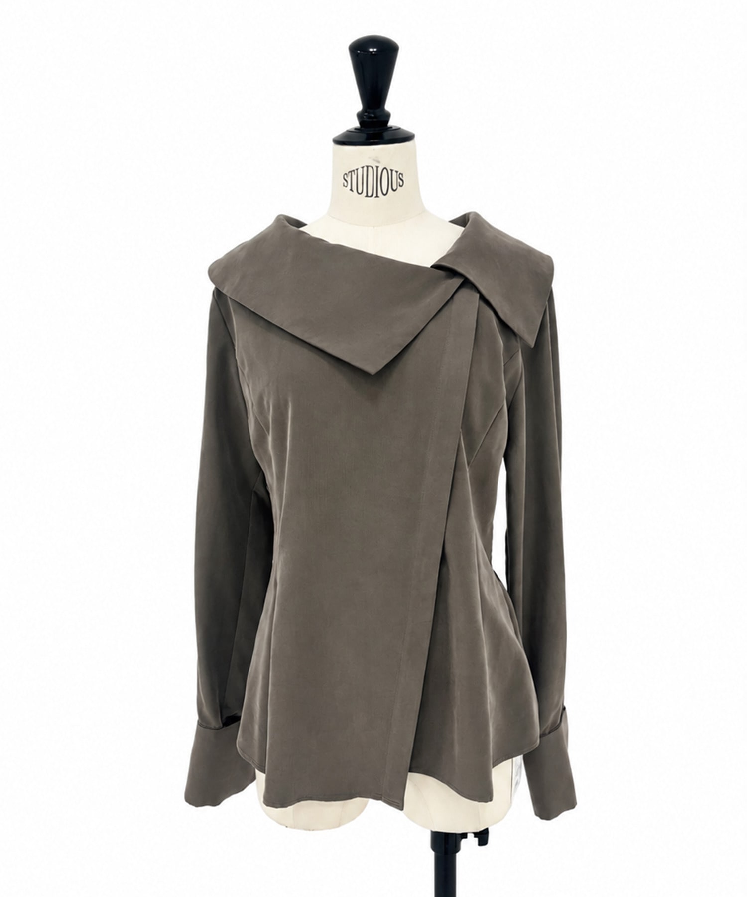 Fibril Scarf-Neck Blouse STUDIOUS