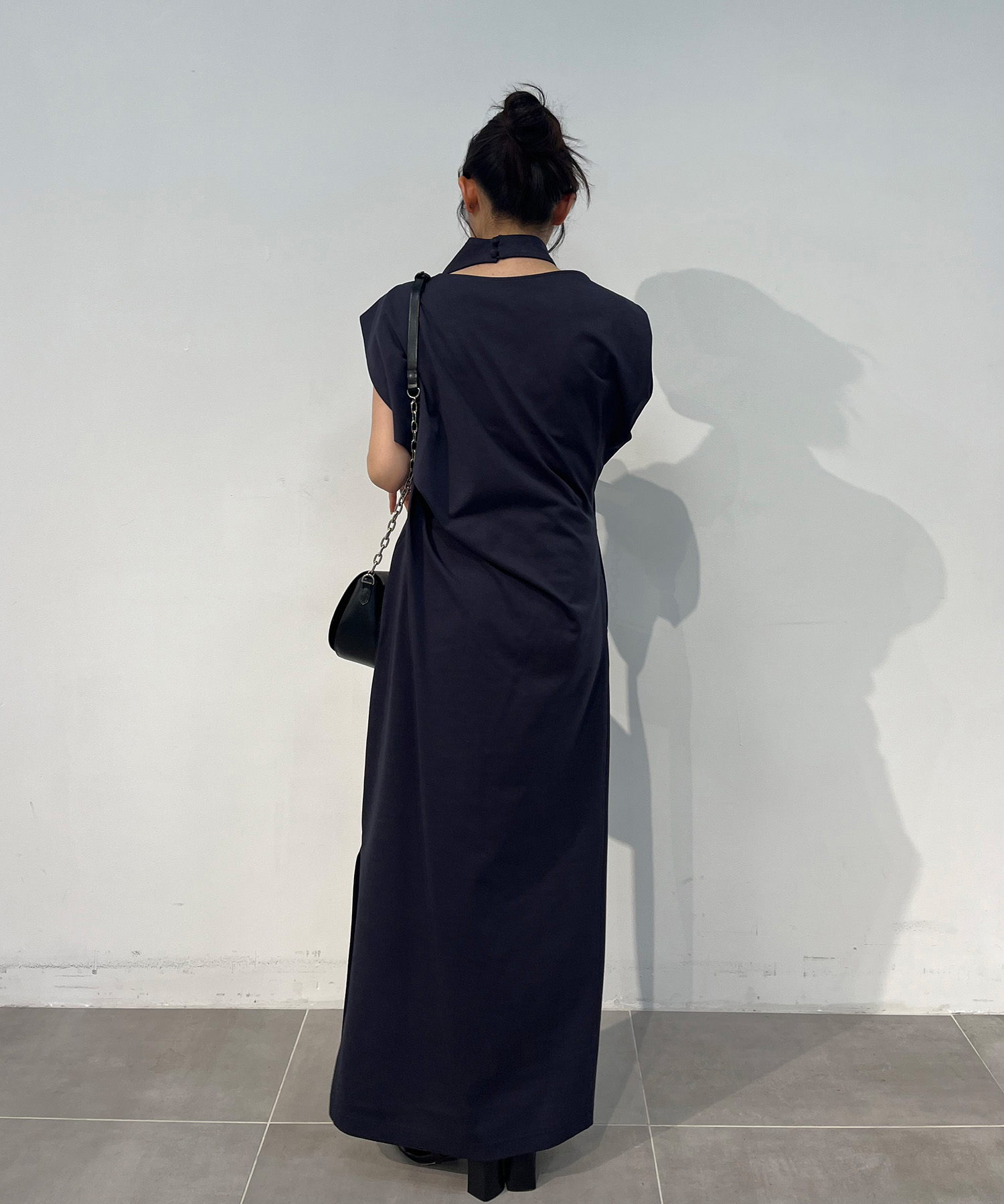 Cotton Jersey Asymmetric Dress Mame Kurogouchi