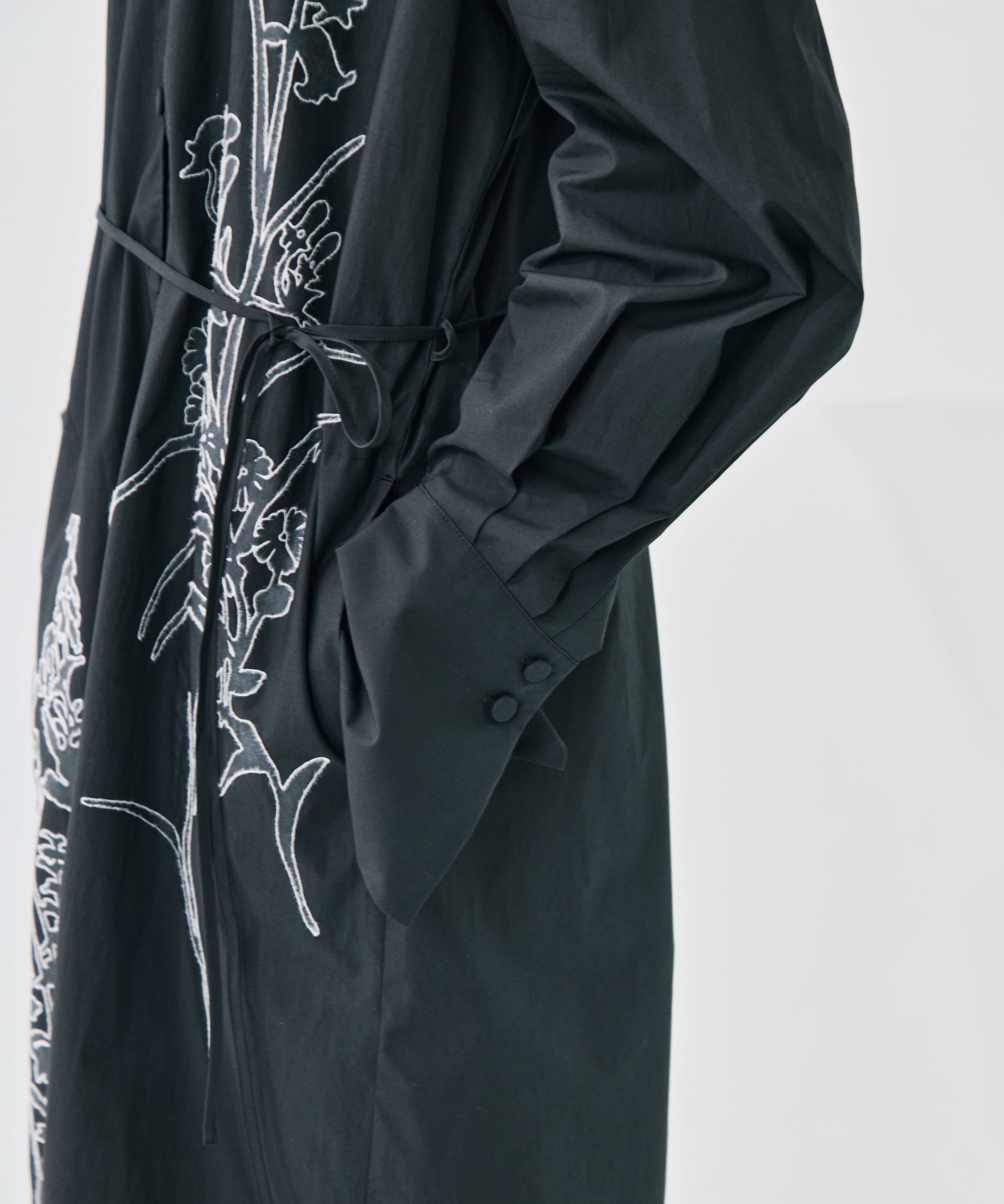 Washi Print Shirt Dress Mame Kurogouchi