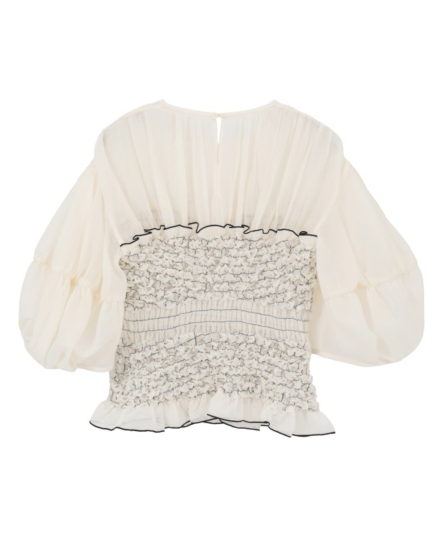 COLOR STITCHED SHIRRING TOPS CLANE