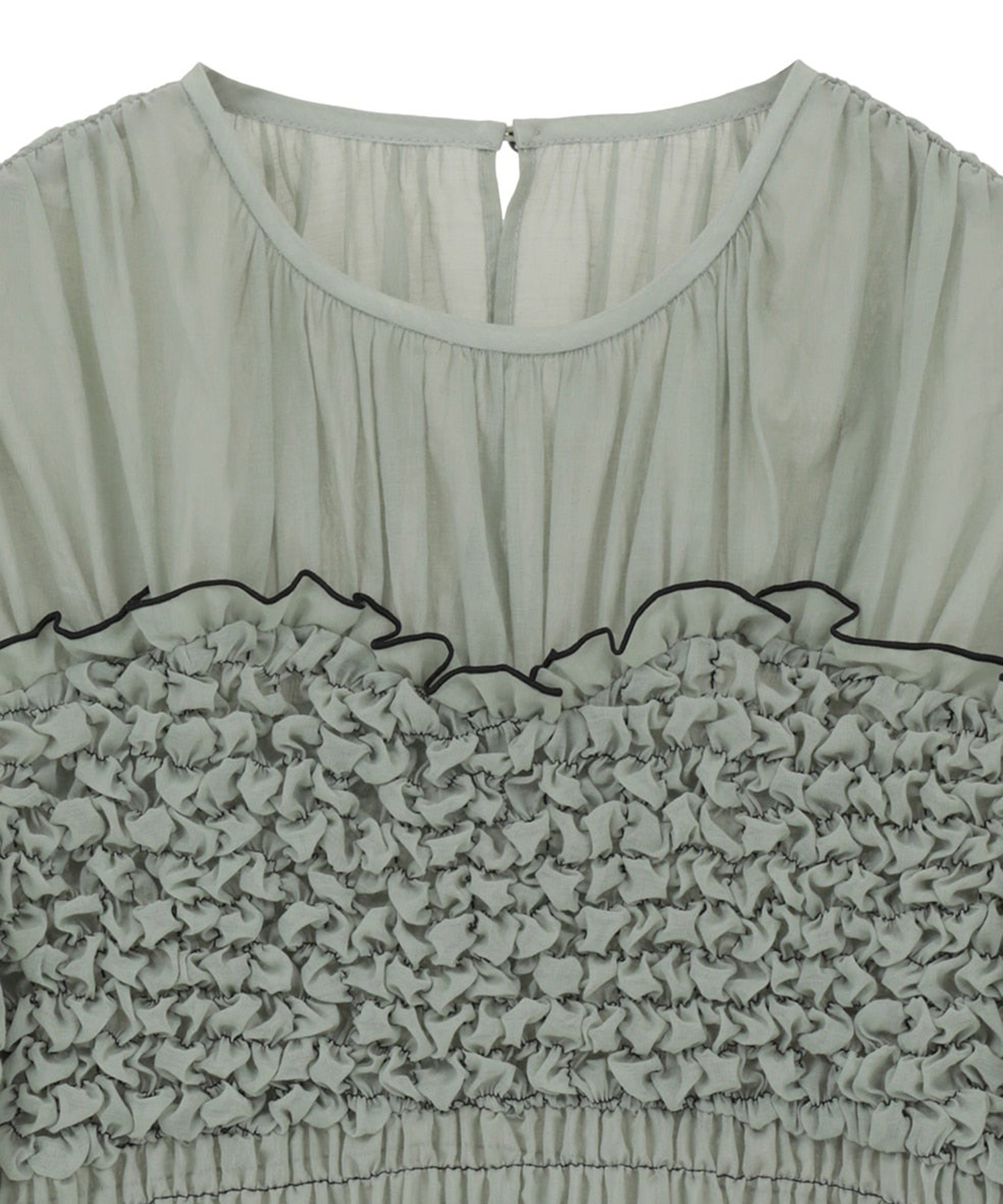 COLOR STITCHED SHIRRING TOPS CLANE