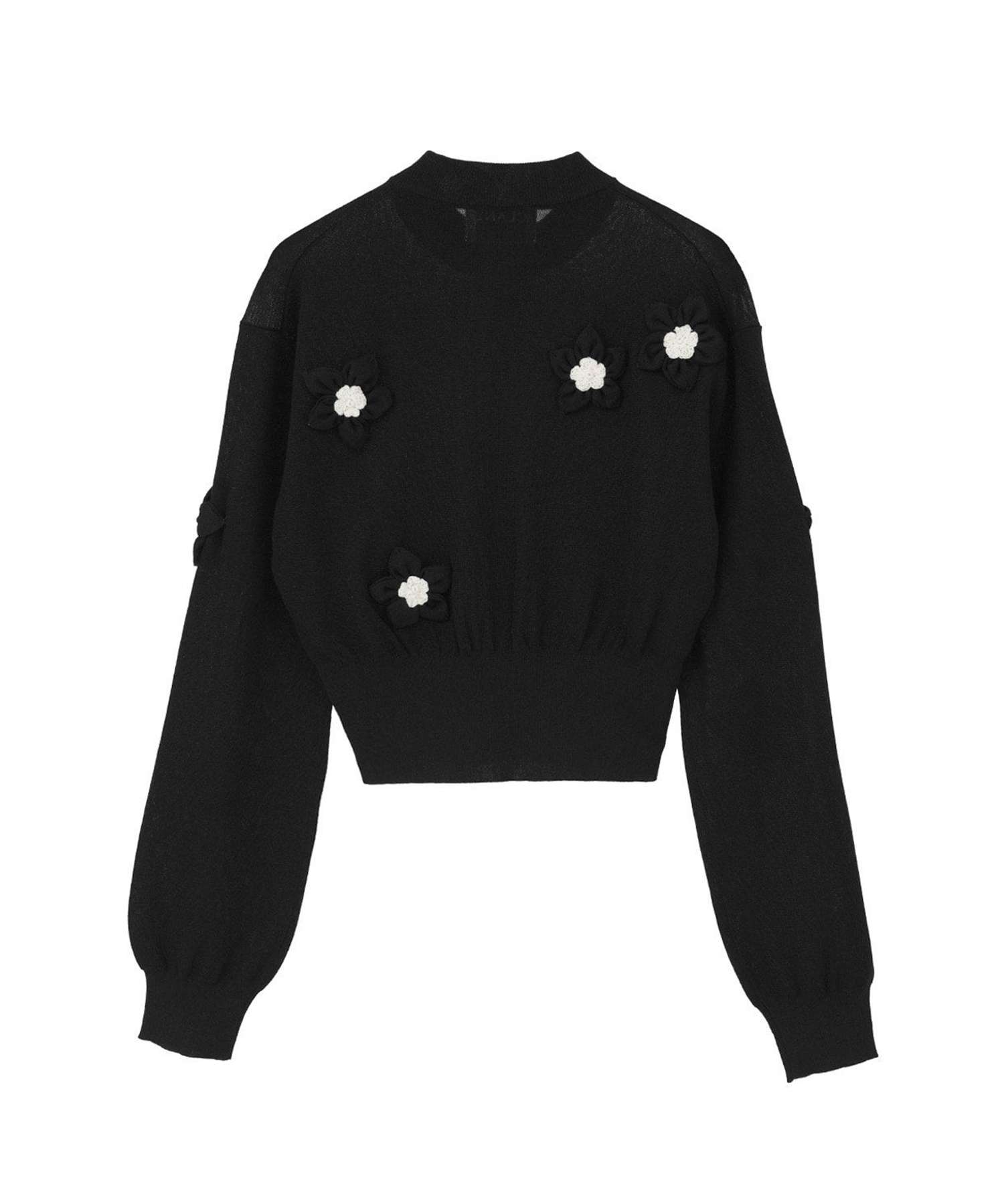 FLOWER MOTIF KNIT CARDIGAN CLANE