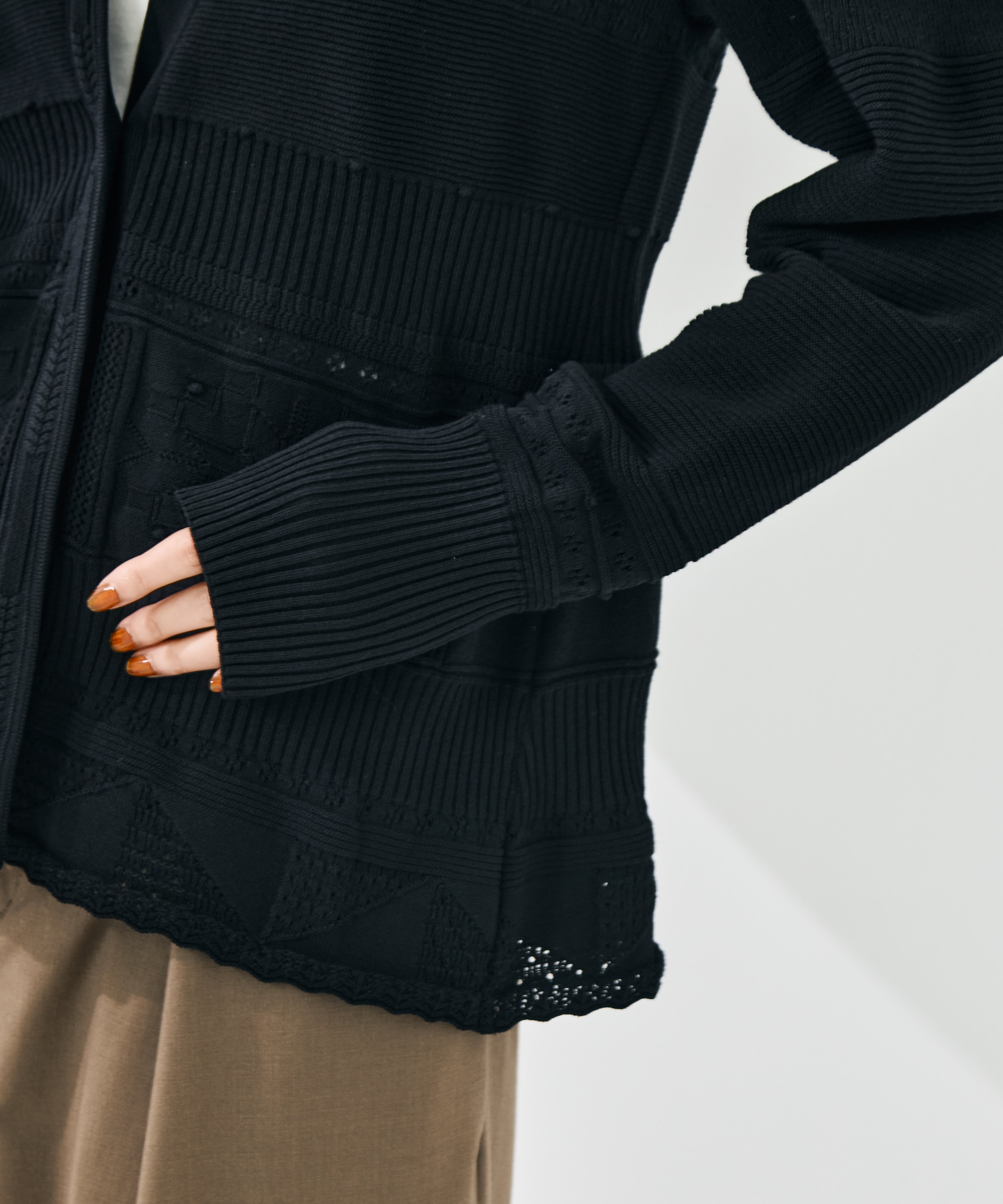 Knit Lace Cardigan Mame Kurogouchi