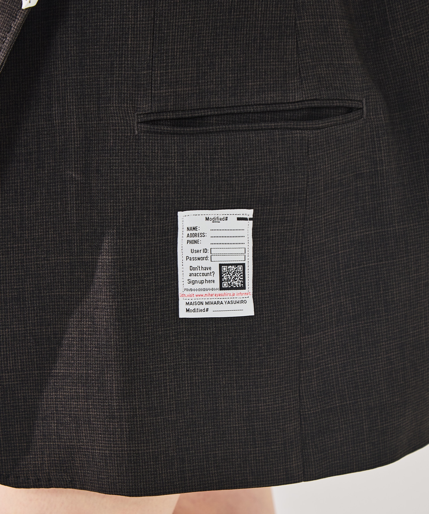 THREE LAYERED HOUNDSTOOTH JACKET Maison MIHARA YASUHIRO