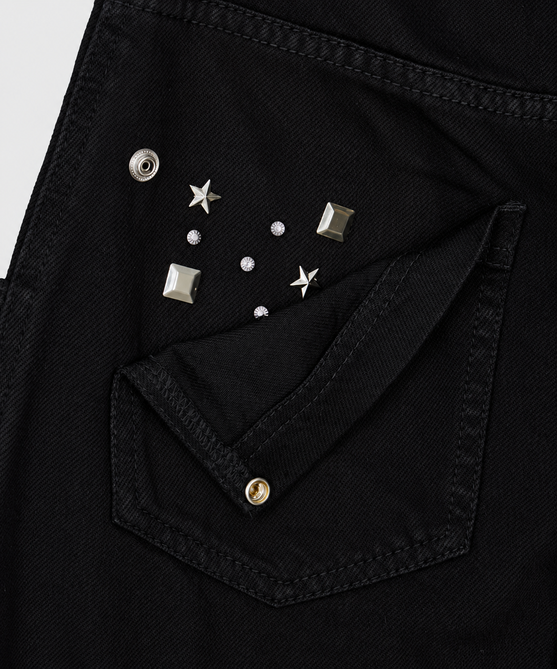 TATTOO STUDS DENIM PANTS AMERI