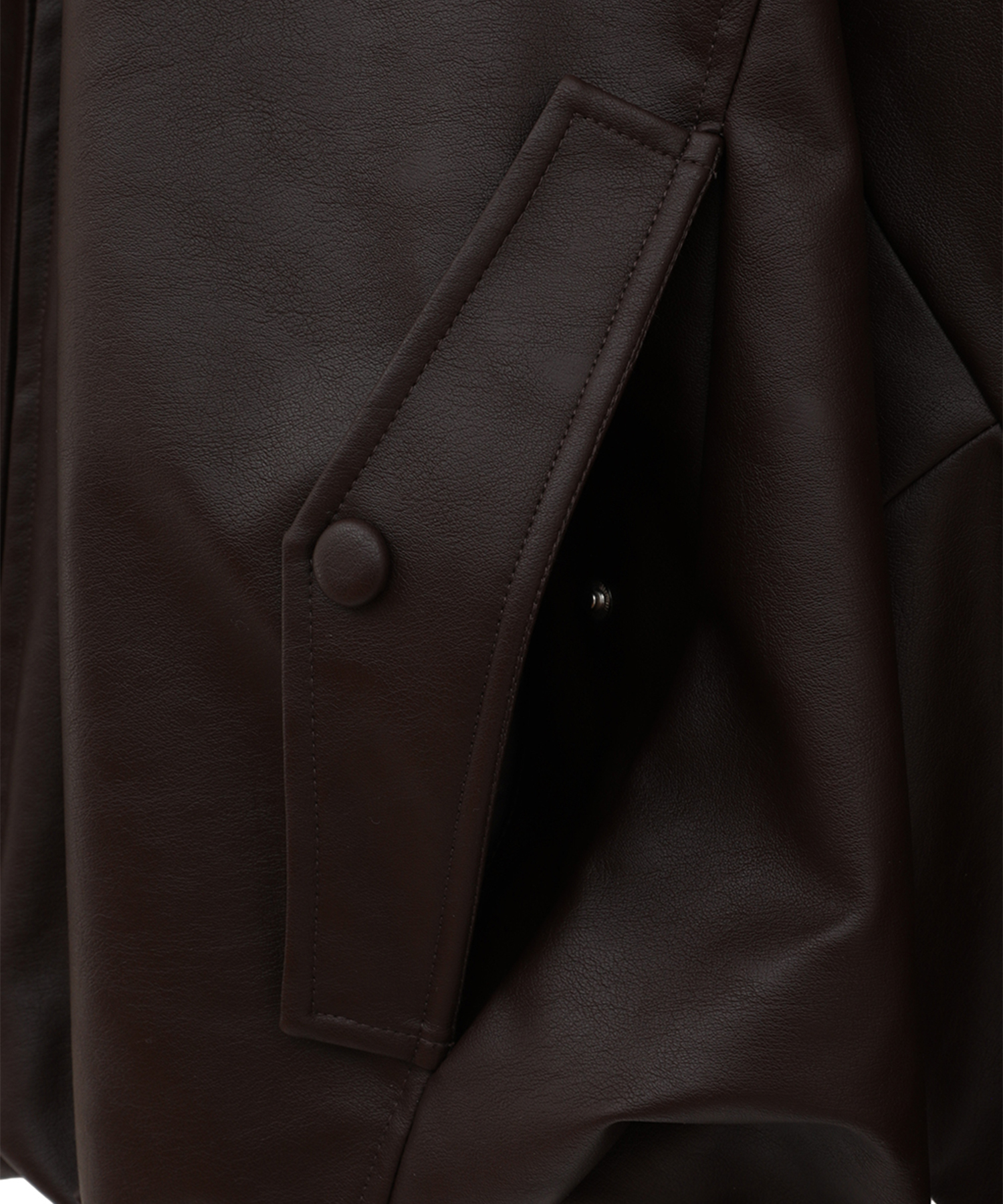 別注 FAKE LEATHER BALLOON JACKET CLANE
