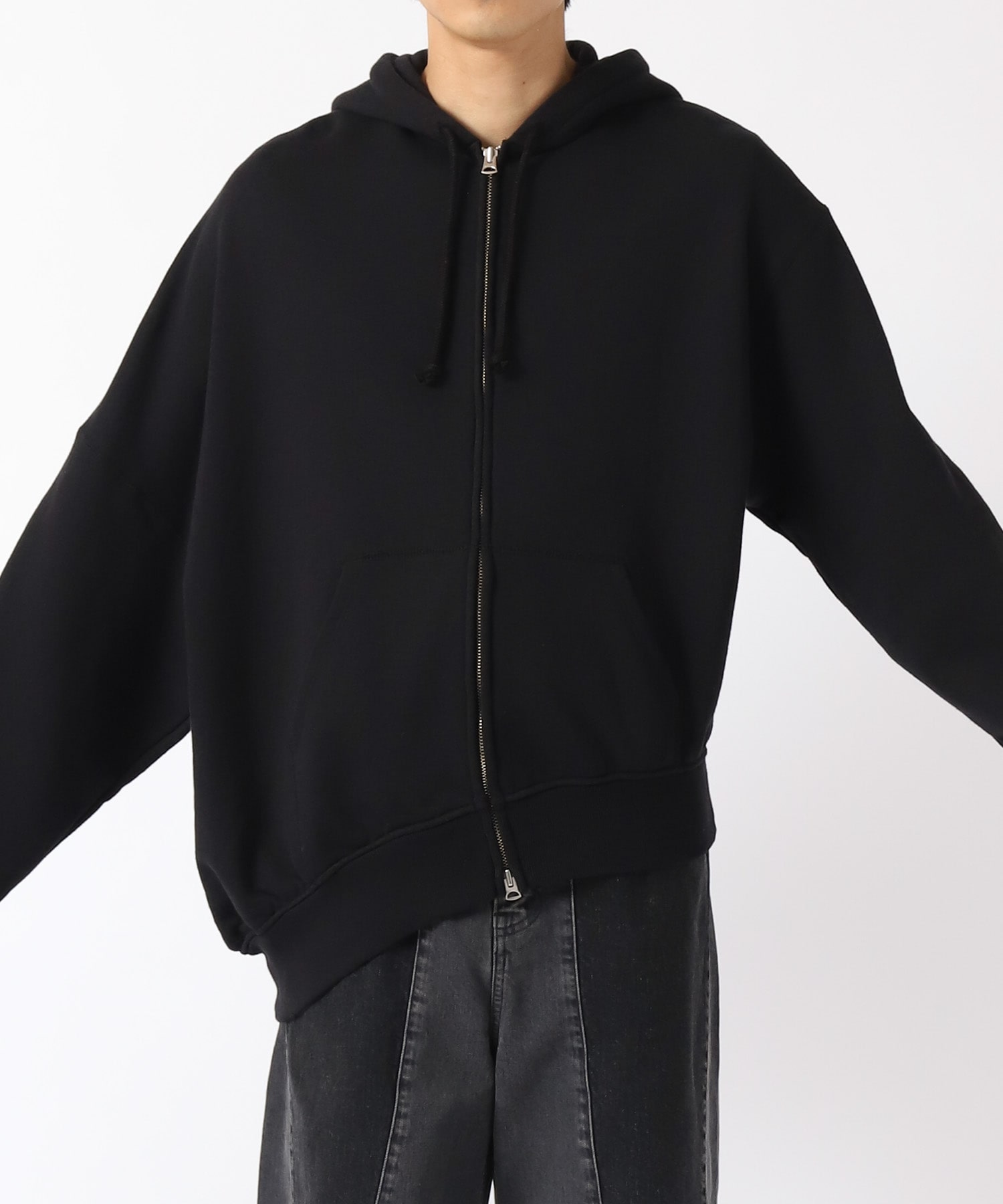 Asymmetry Zip Hoodie INSCRIRE