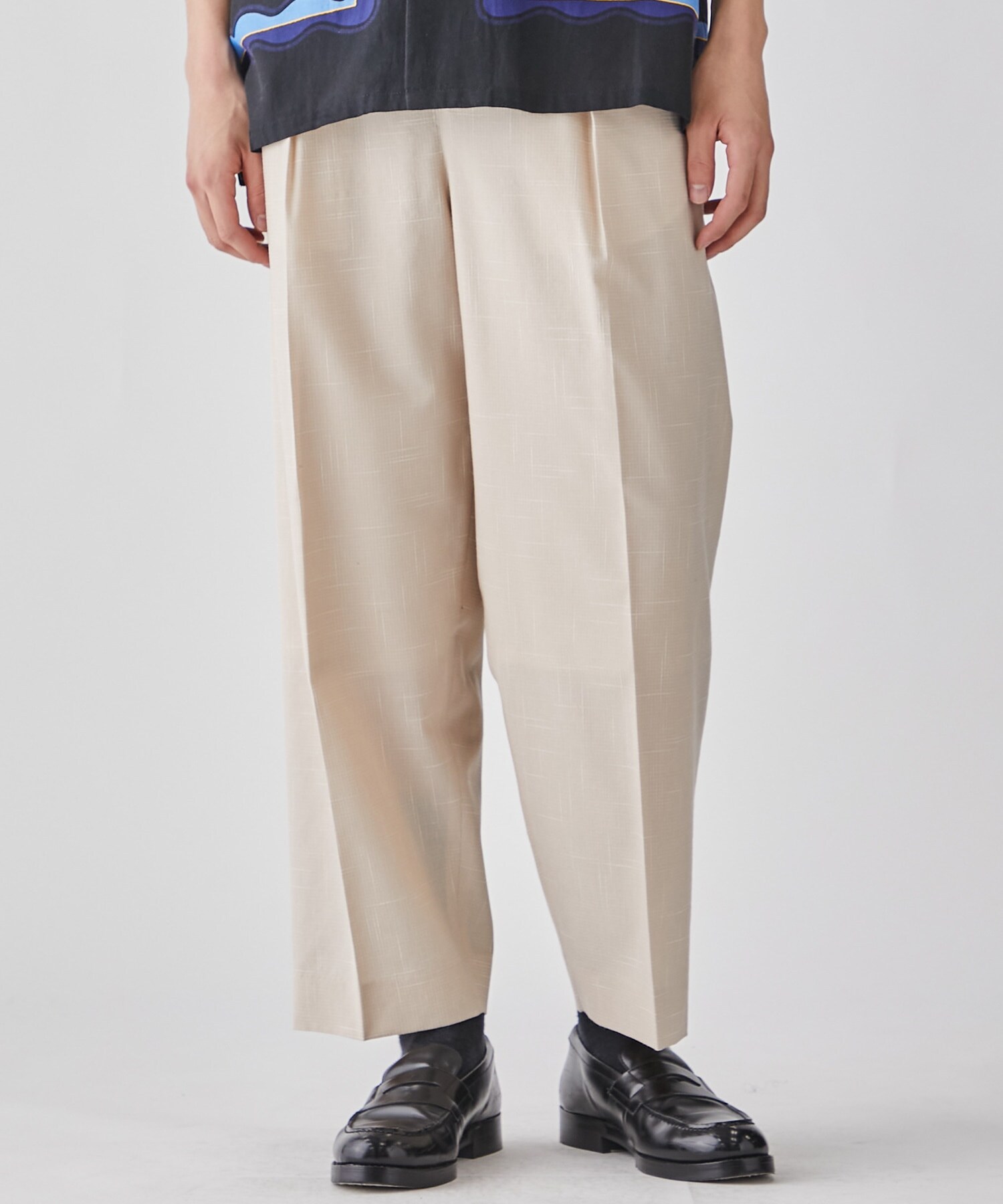 CHECK WIDE TAPERED PANTS|CITY(シティ)