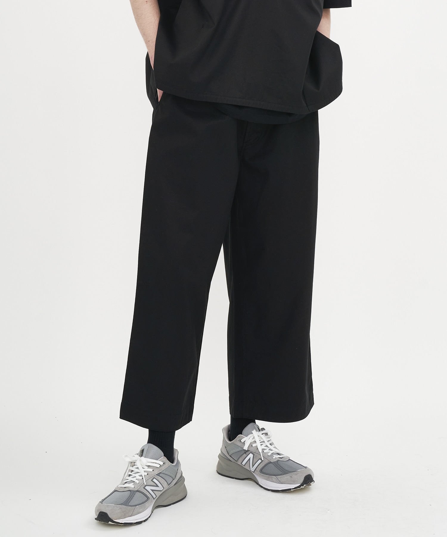 GABARDINE WIDE PANTS(M BLACK): Porter Classic: MENS｜ STUDIOUS