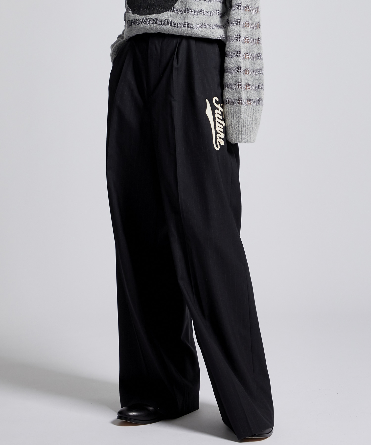 新到着 MASU WIDE 22aw FUTURE TROUSERS(BLACK) WIDE TROUSERS MASU