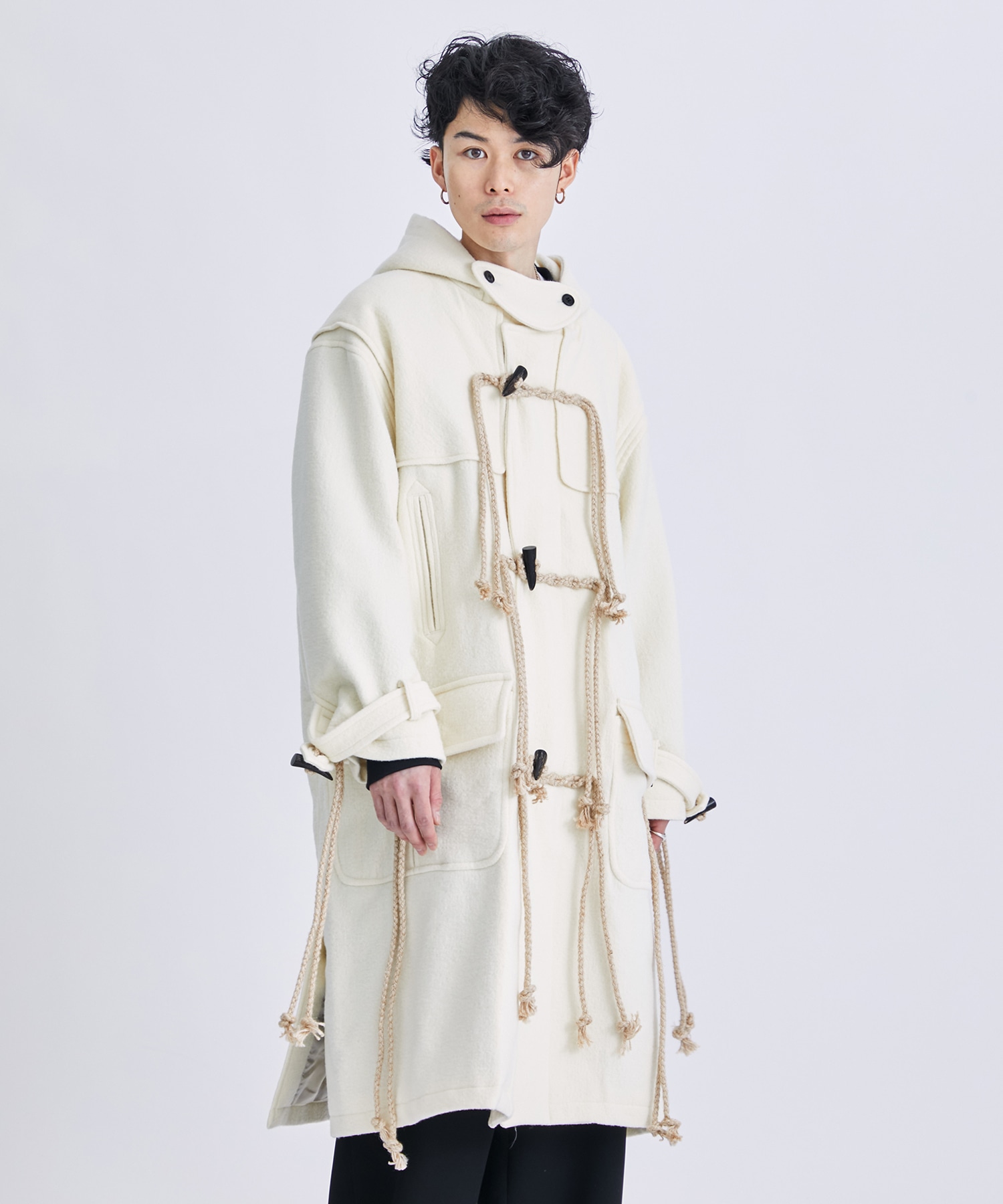 SUGARHILL CORDED DUFFLE COAT-