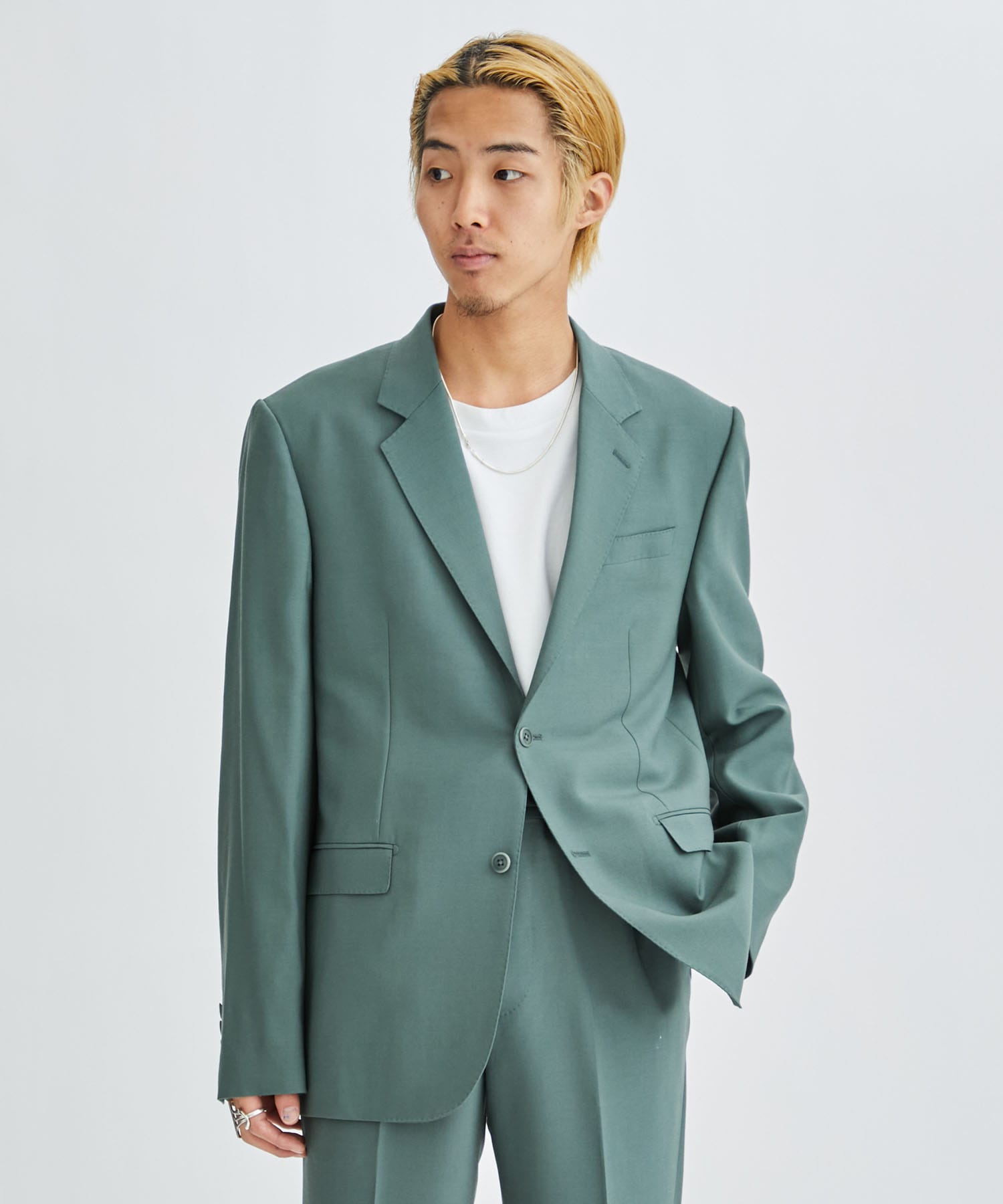 ジャケット LAD MUSICIAN - LAD MUSICIAN WOOL GABARDINE ROSE MIX 1B
