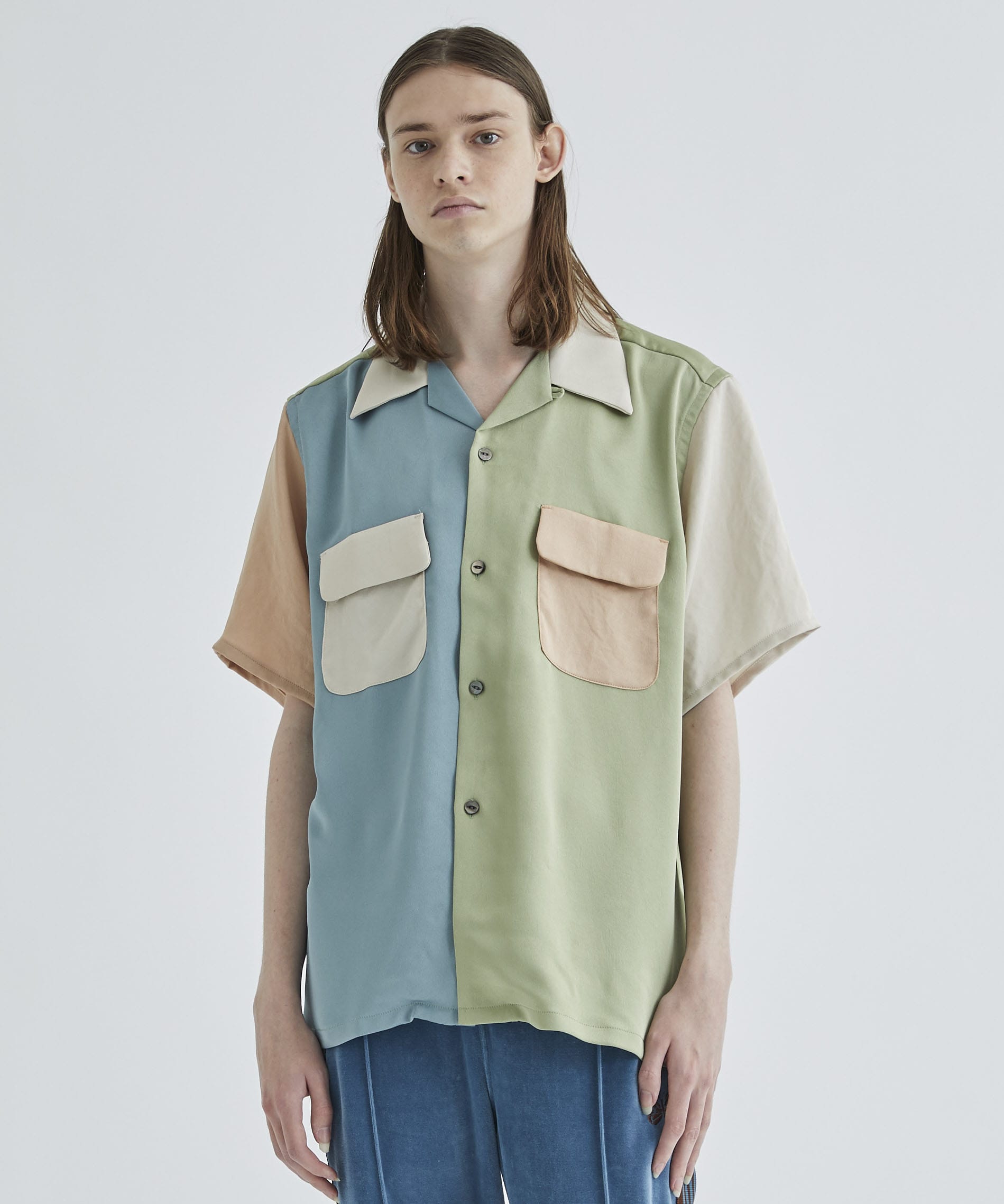 S/S Classic Shirt - Poly Sateen / Multi Colour | Needles