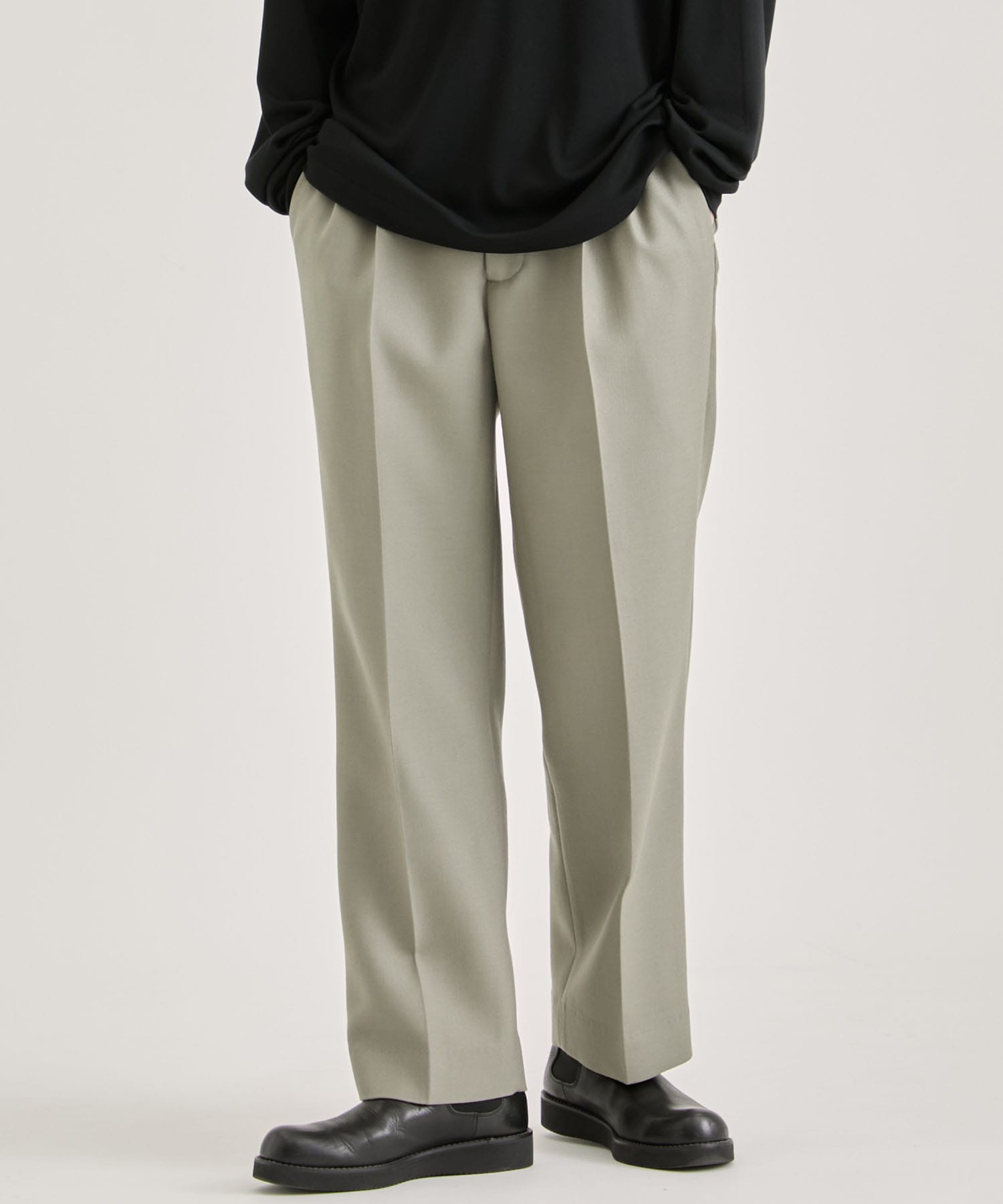 Twill double face 2tuck pants｜08sircus