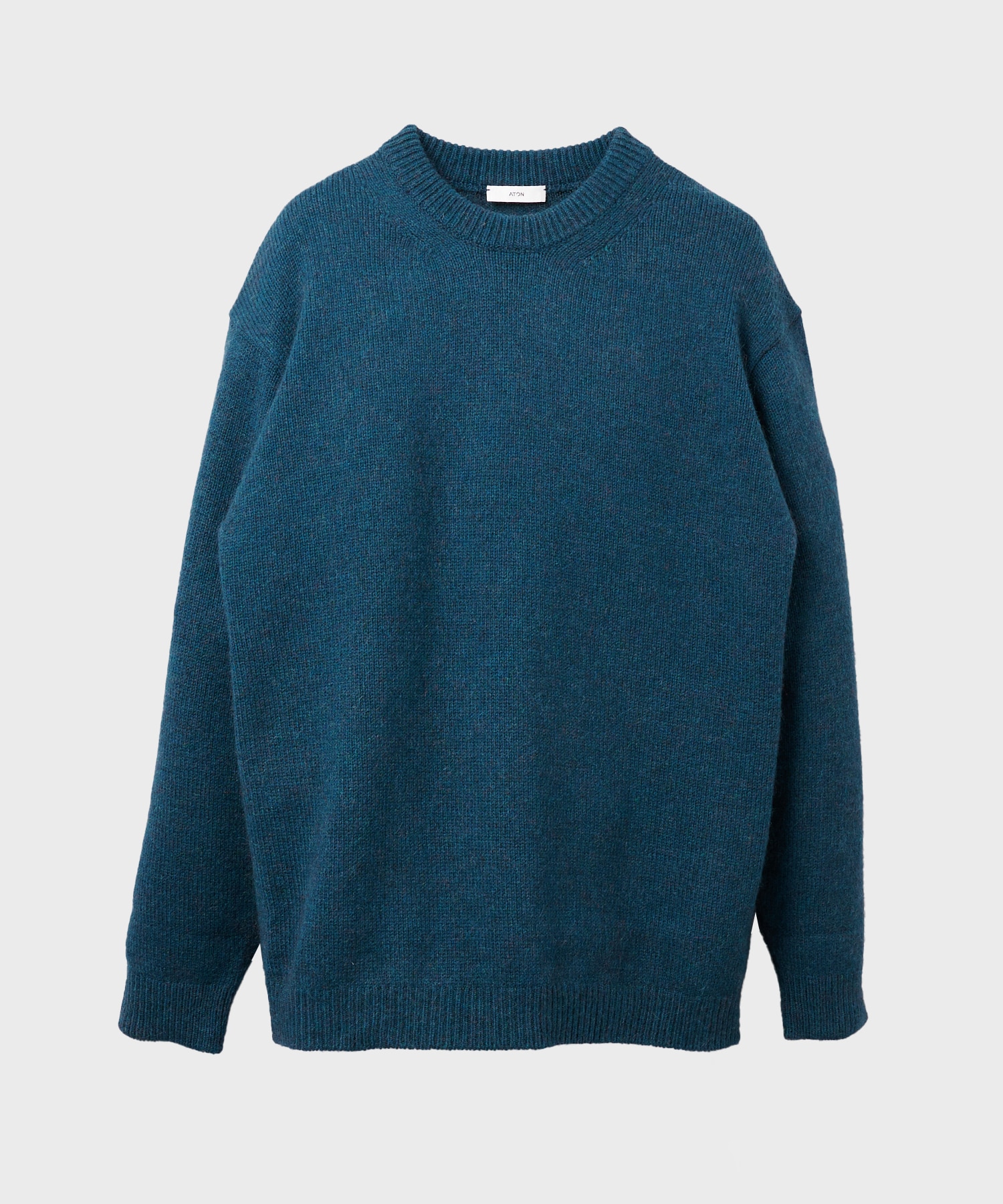 WOOL MOHAIR CREWNECK SWEATER | ATON